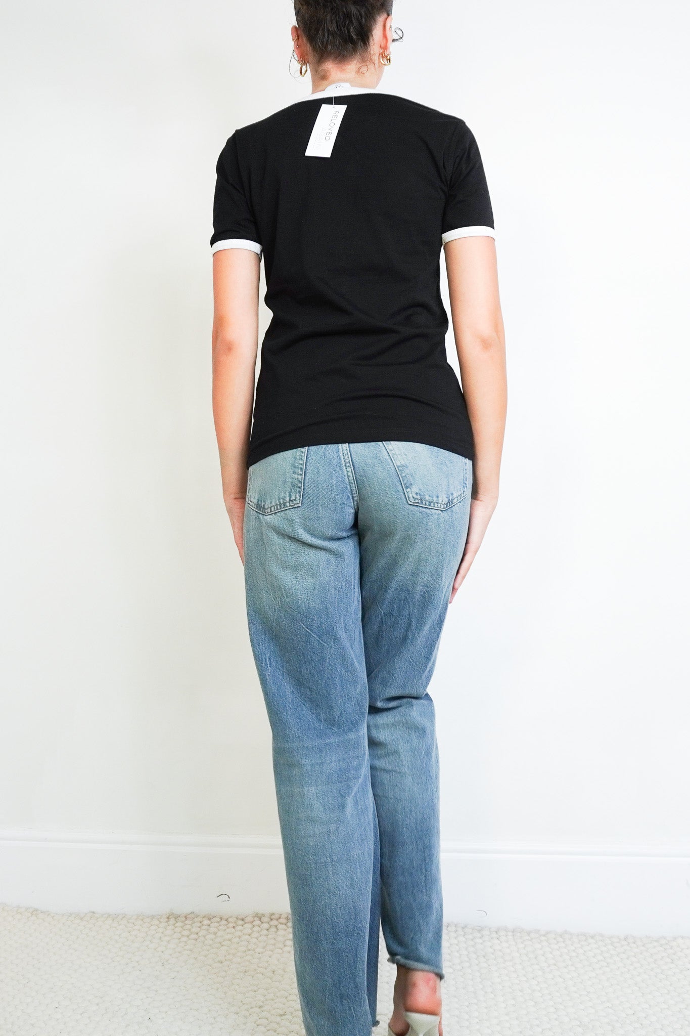 Back photo of the Celine Black Logo T-Shirt 