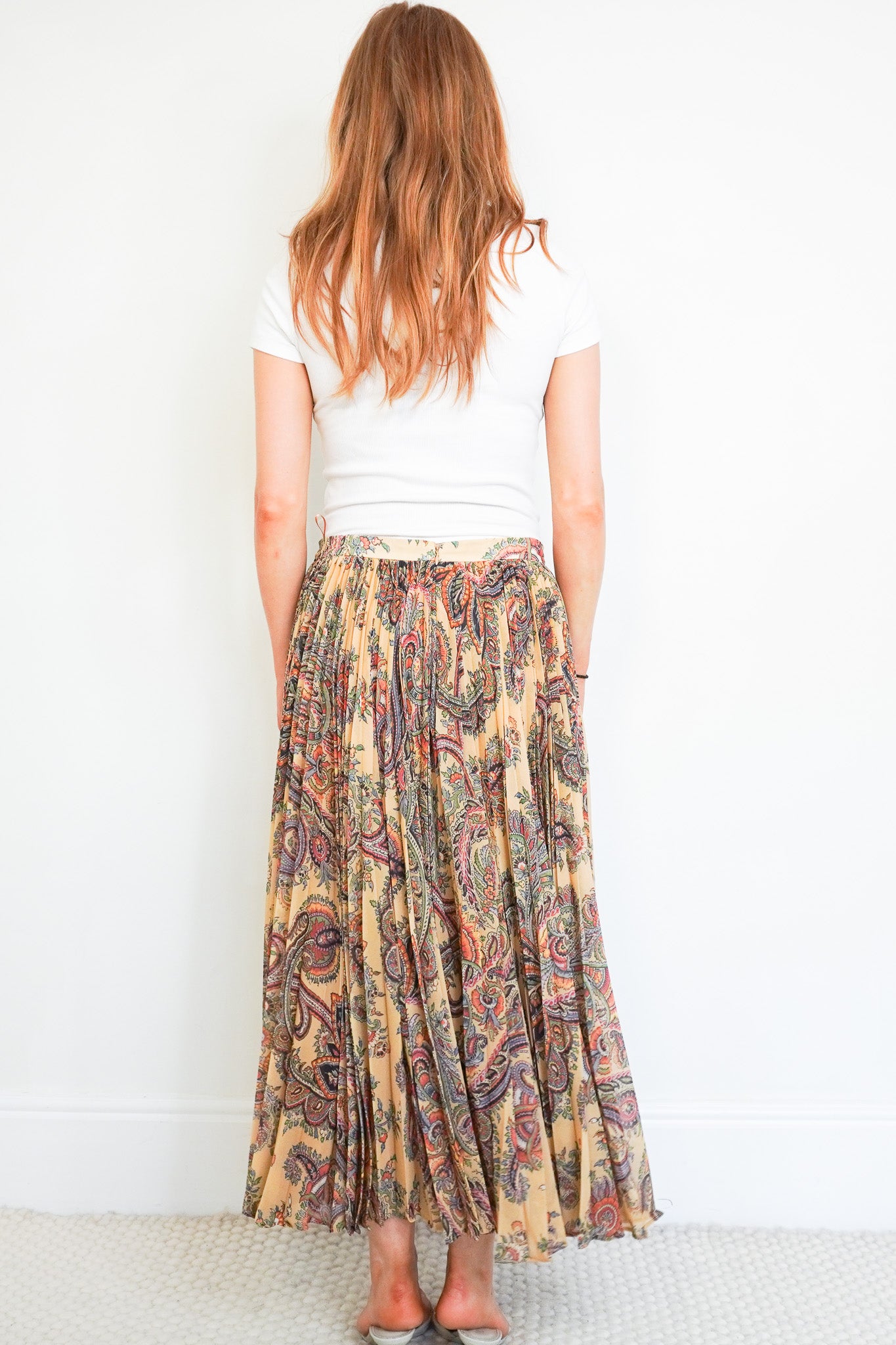 Back photo of the Etro Maxi Beige Patterned Skirt 