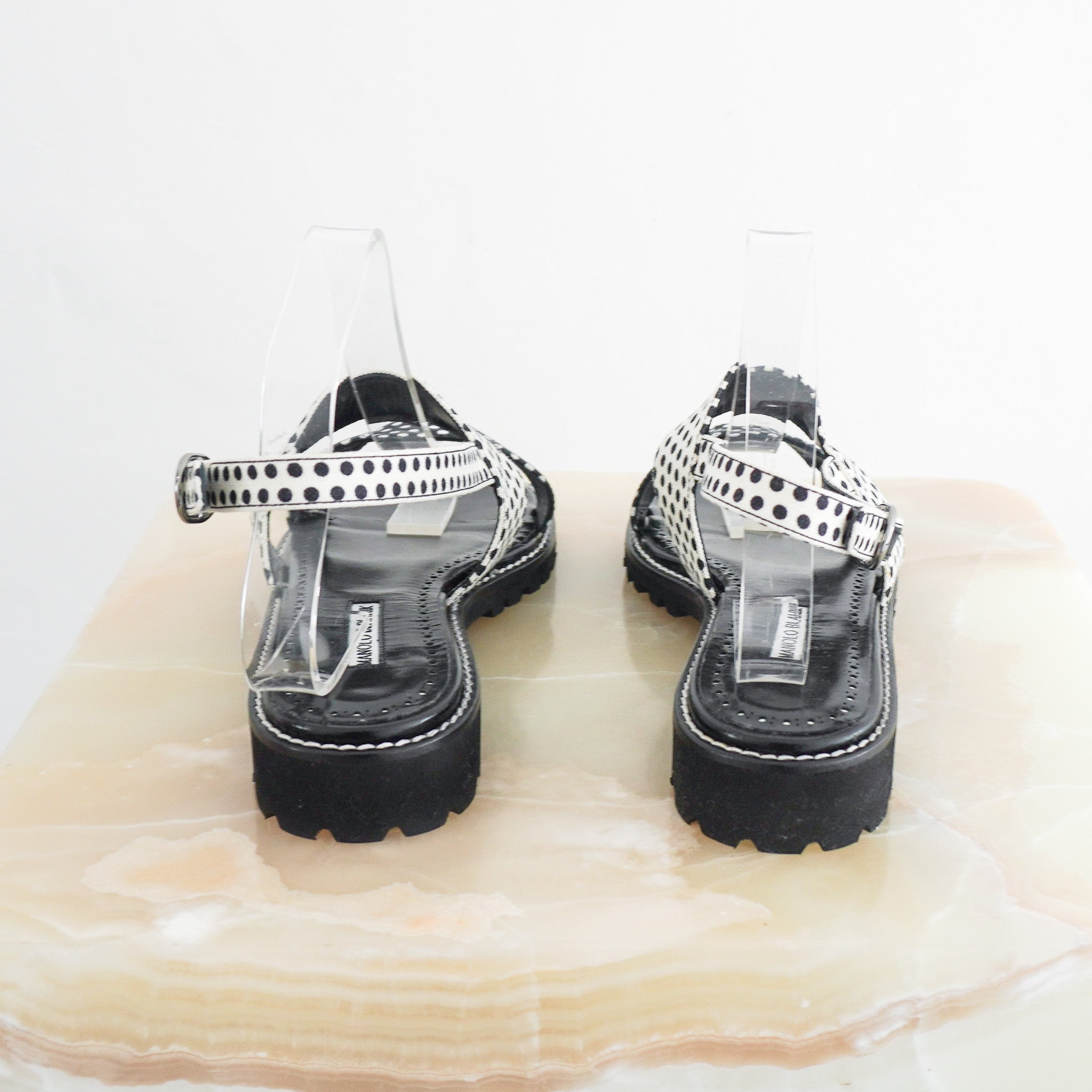 Back photo of the Manolo Blahnik Polka Dot Flat Sandals