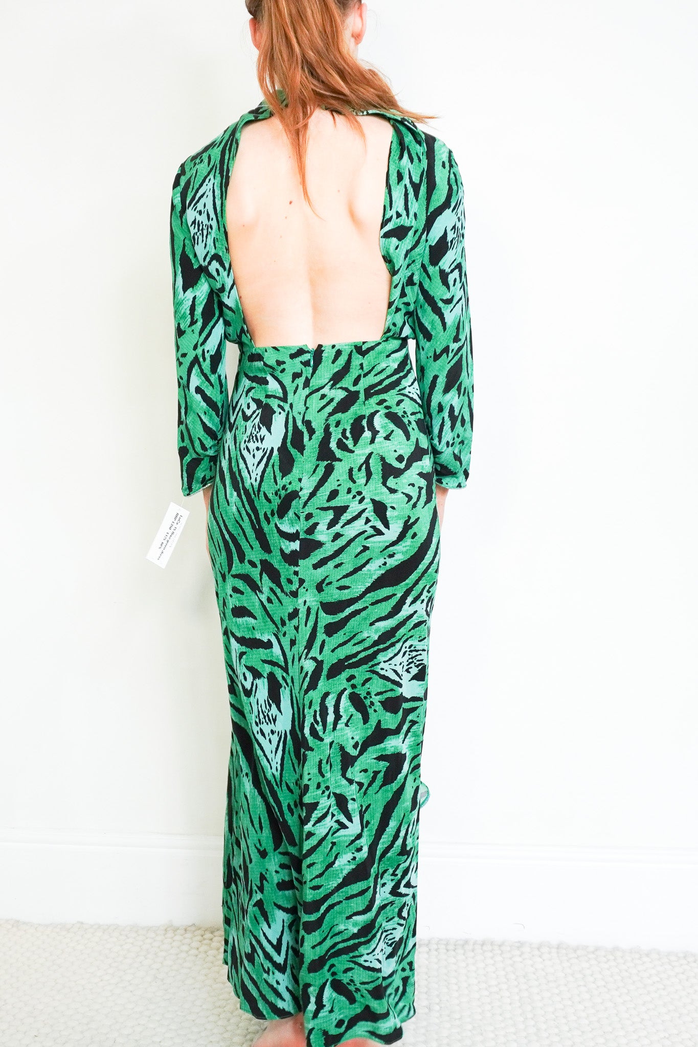 Rixo Green Print Dress RRP £350 | Authentic Preloved - Reloved Again