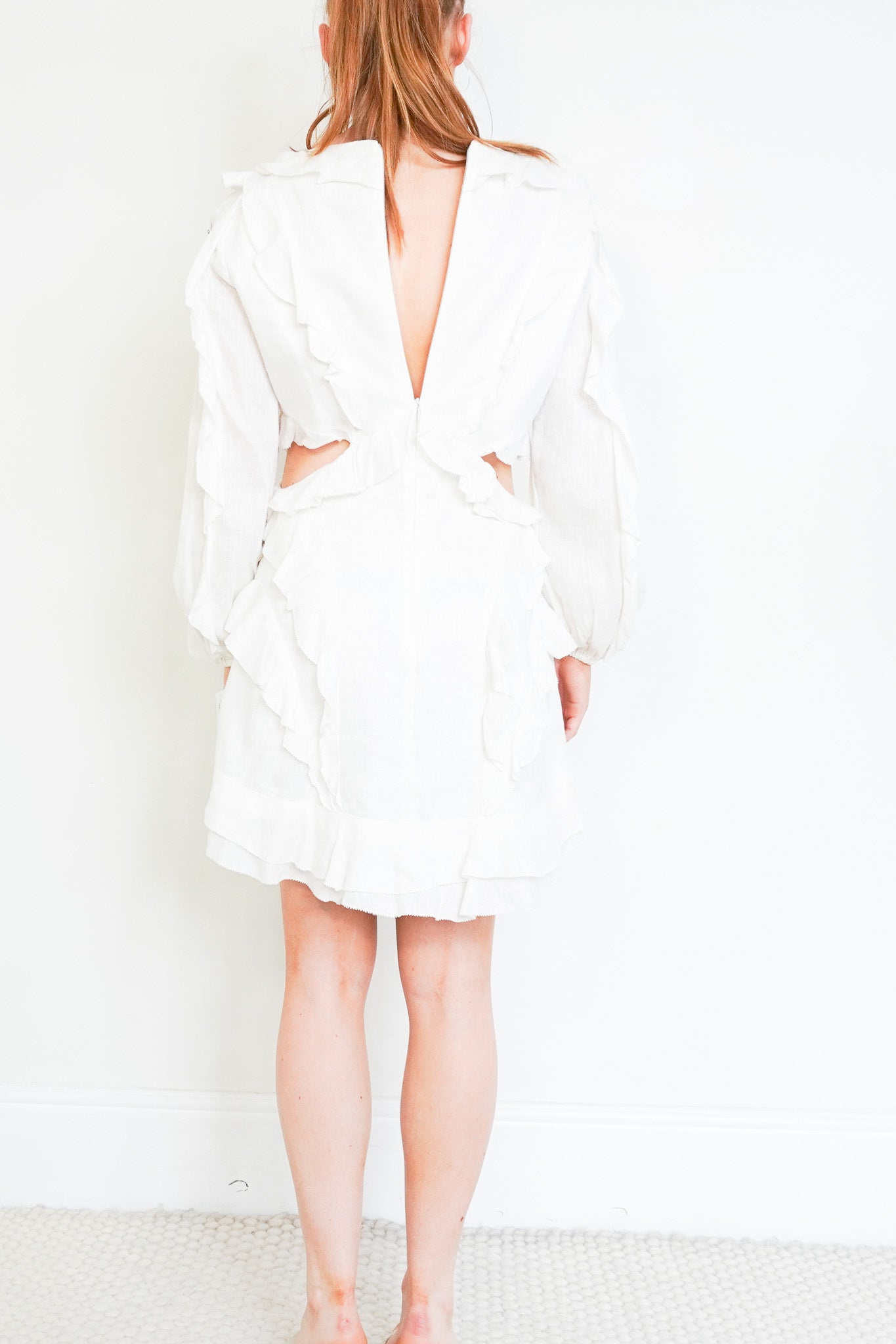 Back photo of the Zimmermann Cream Mini Dress 