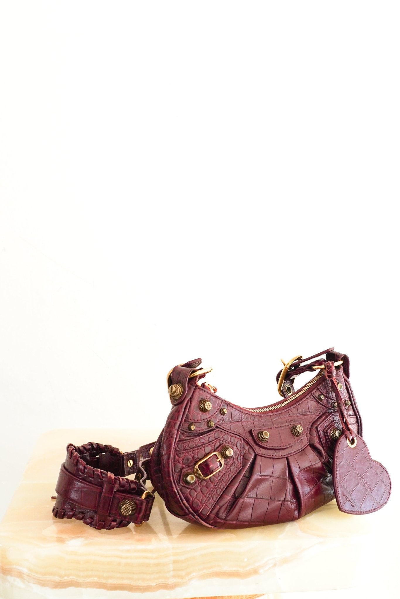 Balenciaga Burgundy XS Cargoyle Bag RRP £1890 | Authentic Preloved - Reloved Again
