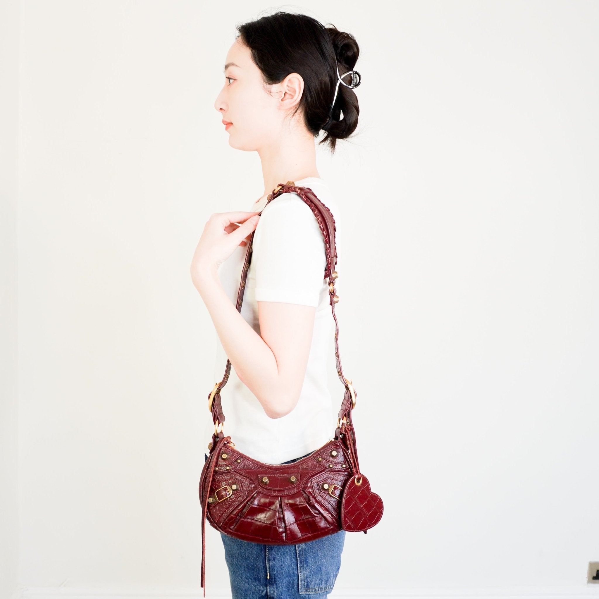 Balenciaga Burgundy XS Cargoyle Bag RRP £1890 | Authentic Preloved - Reloved Again