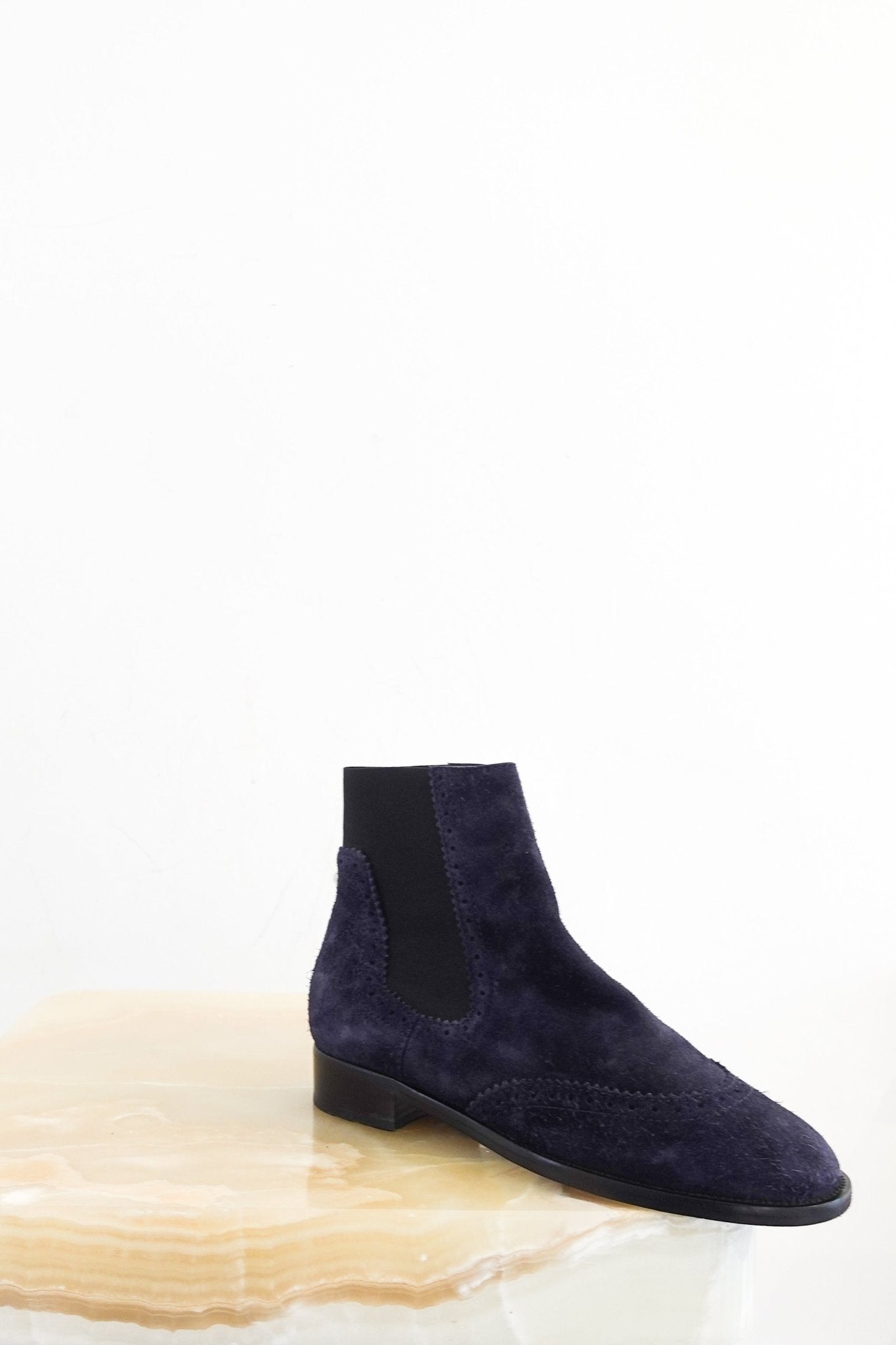 Balenciaga Navy Suede Heeled Ankle Boots RRP £975 | Authentic Preloved - Reloved Again