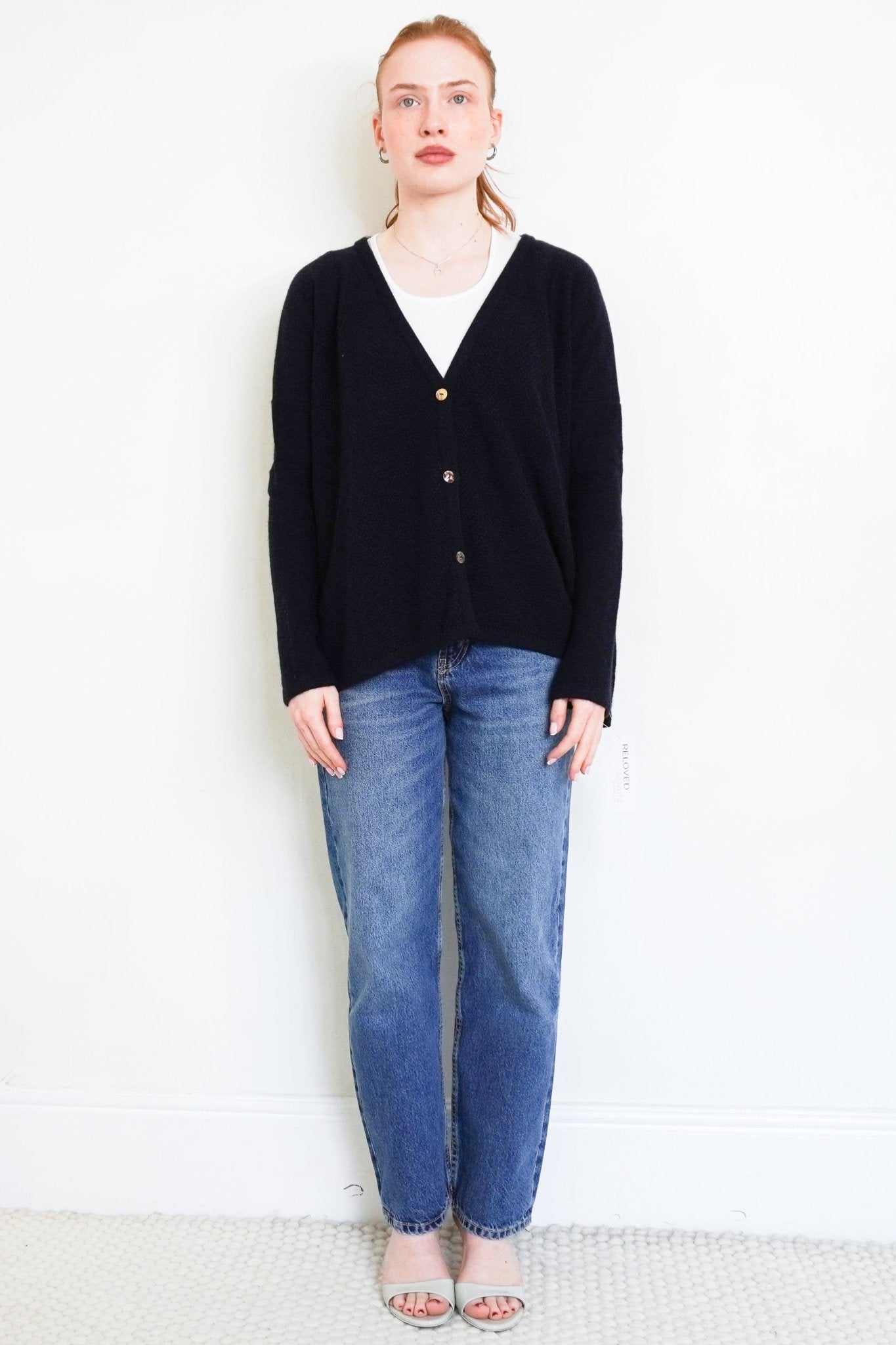 Bamford Navy Cashmere Cardigan RRP £450 | Authentic Preloved - Reloved Again