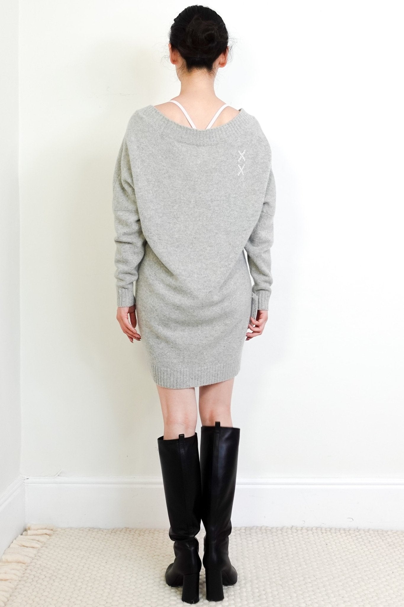 Banjo & Matilda Grey Cashmere Mini Jumper Dress RRP £300 | Authentic Preloved - Reloved Again
