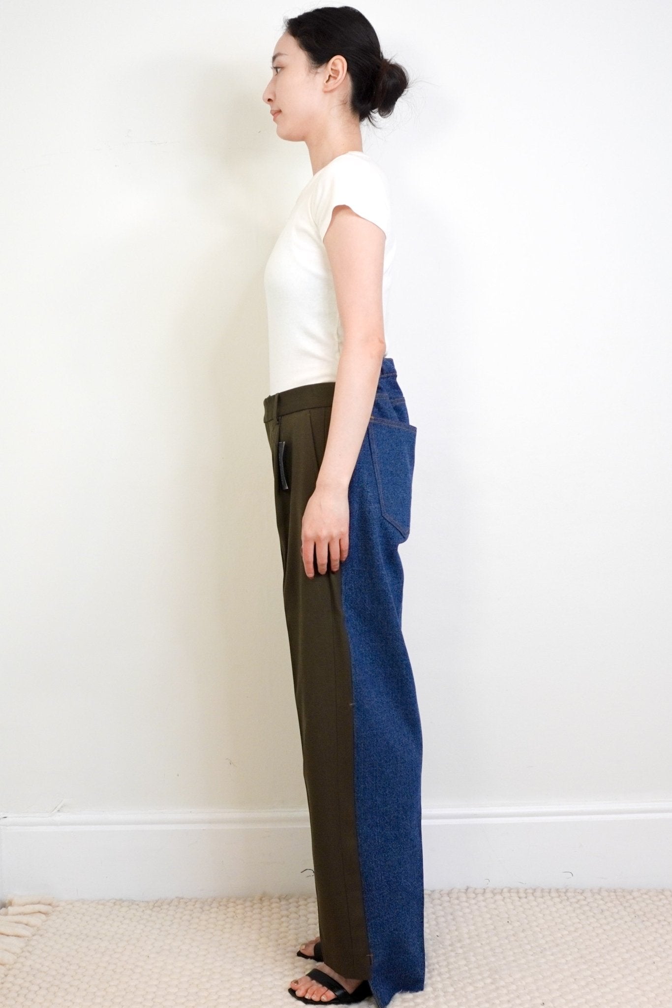 NEW Bettter Khaki & Blue Denim trousers RRP £400 | Authentic Preloved - Reloved Again