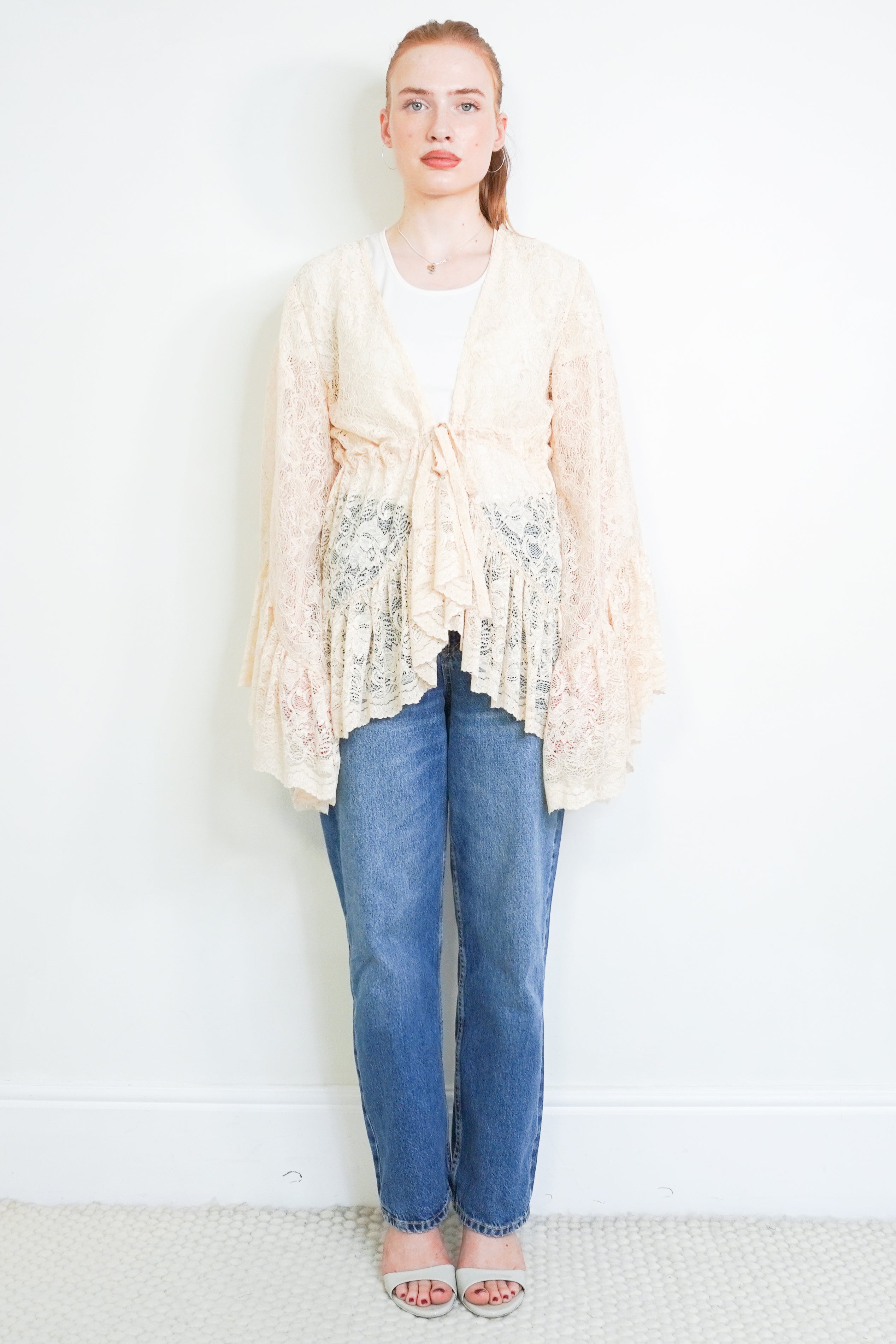 Bohemian Bond Ibiza Beige Lace Top front photo chelsea london