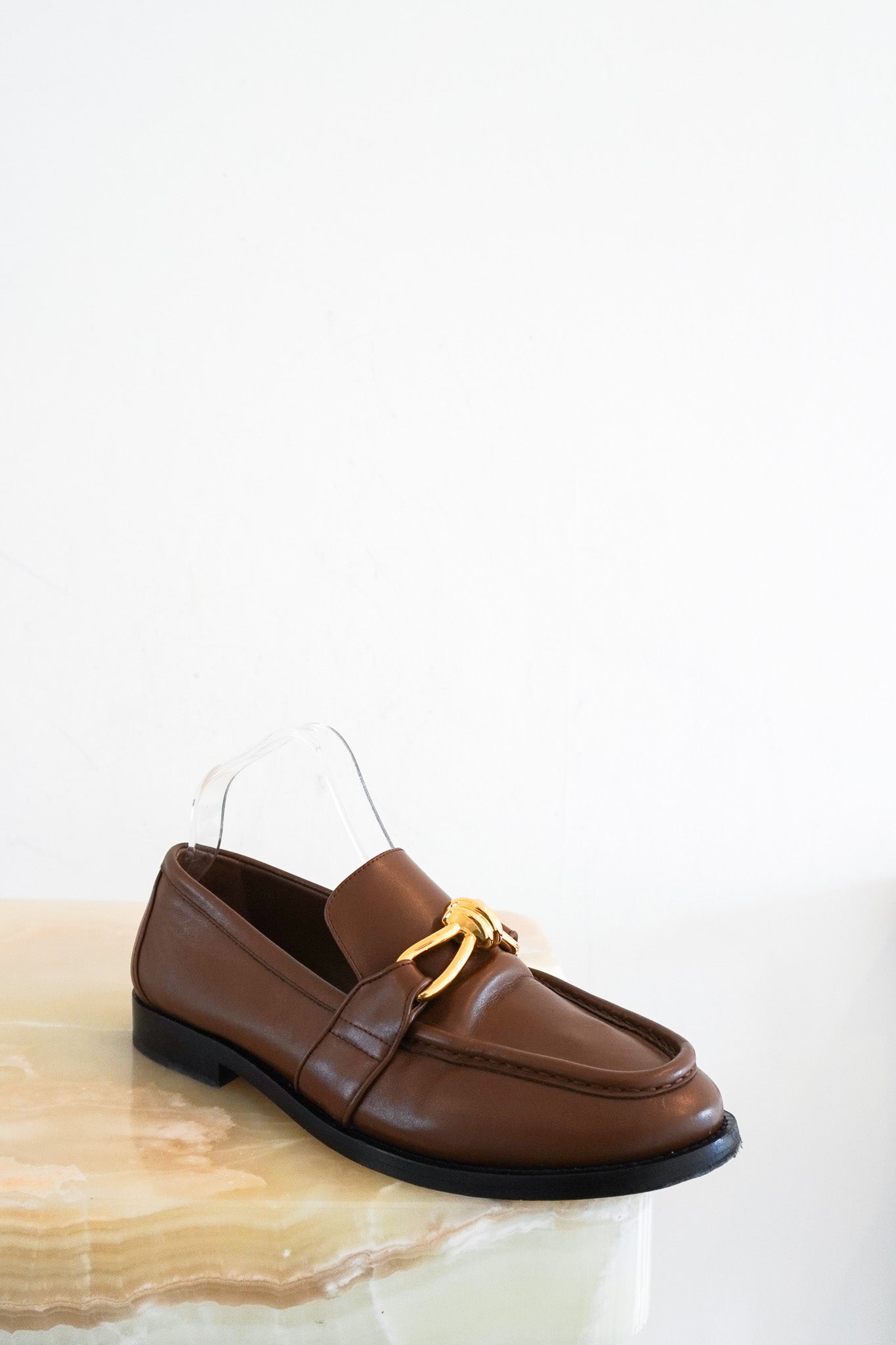 Bottega-Veneta-Astaire-Loafers-in-Brown-front-picture-chelsea-london