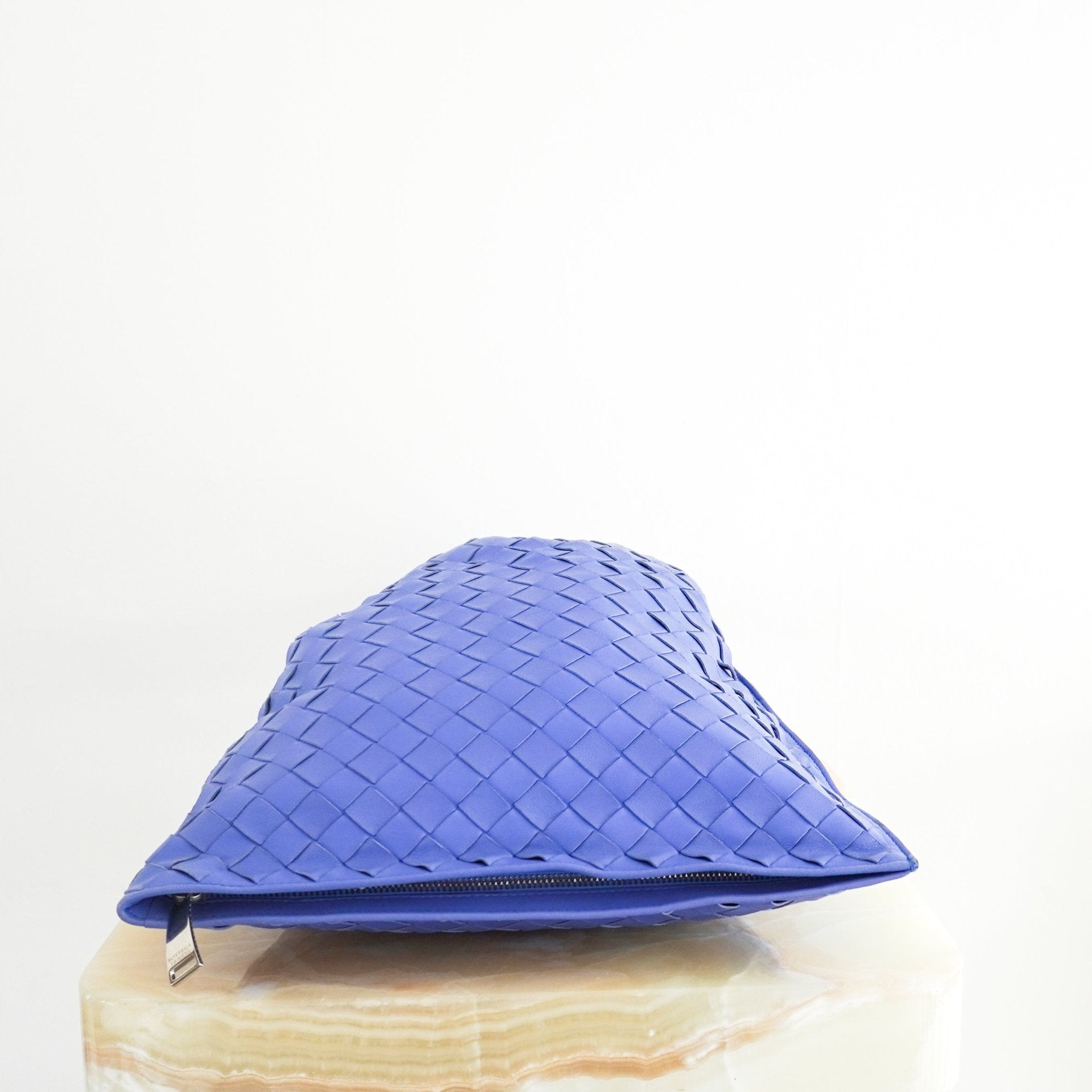 Bottega Veneta Indigo Intrecciato Twist Clutch RRP £2900 | Authentic Preloved - Reloved Again