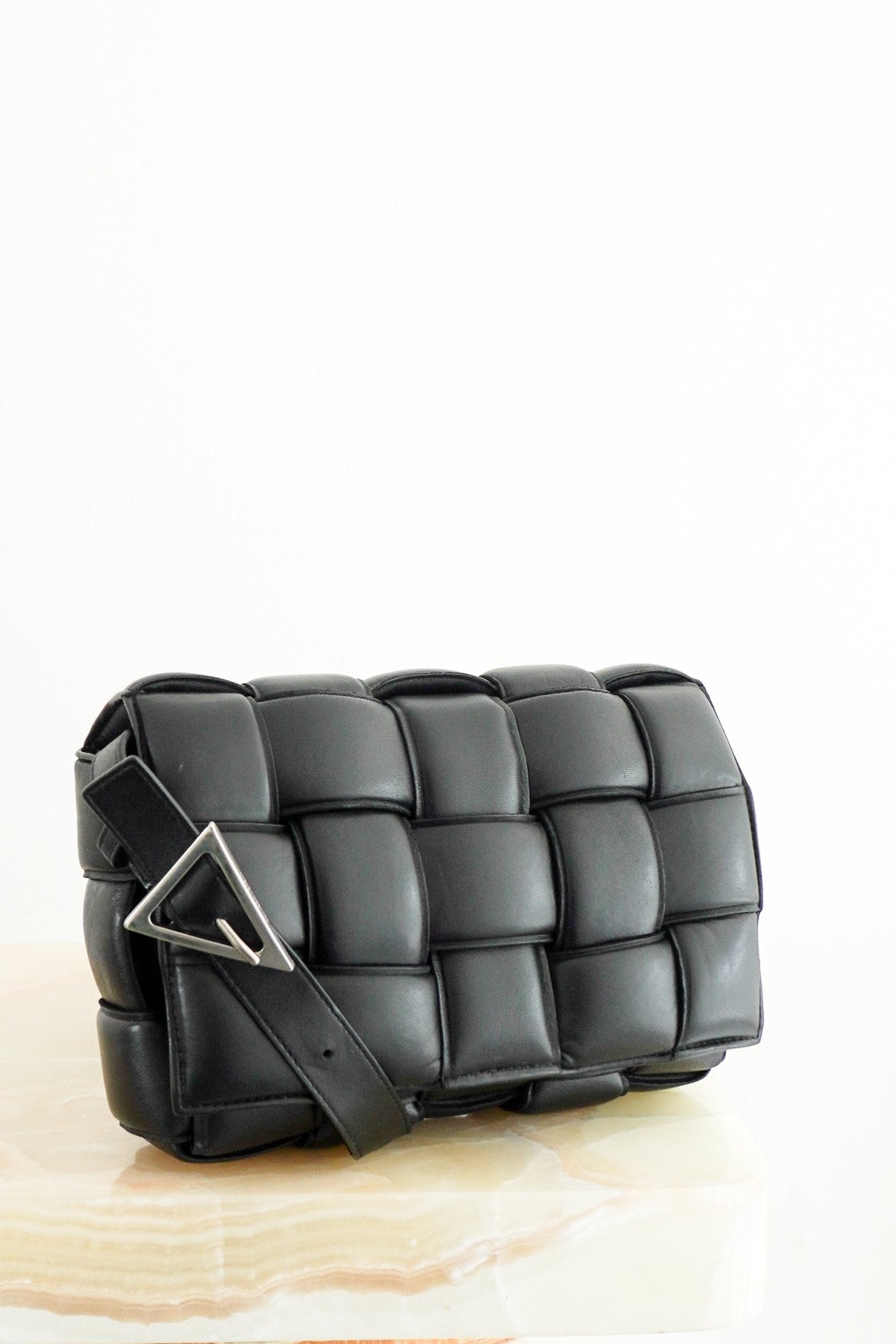 Bottega Veneta Padded Cassette Bag in Nero (RRP £3230) | Authentic Preloved - Reloved Again