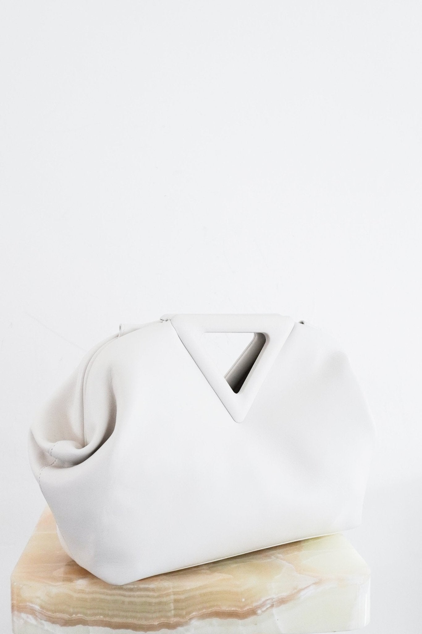 Bottega Veneta Point Shoulder Bag in White RRP £2370 | Authentic and Preloved - Reloved Again