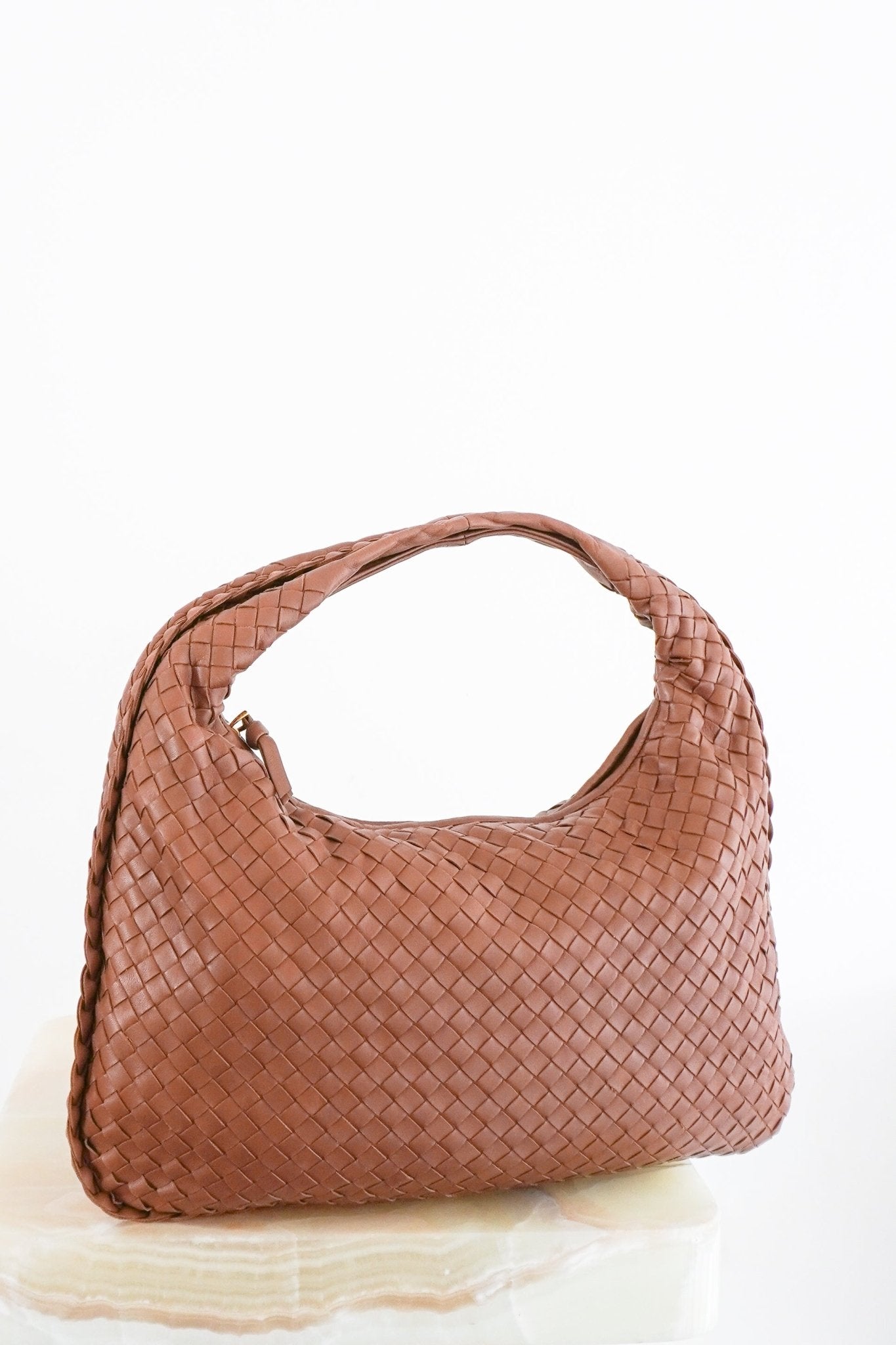 Bottega Veneta Small Hobo Shoulder Bag in Tan RRP £3190 | Authentic Preloved - Reloved Again