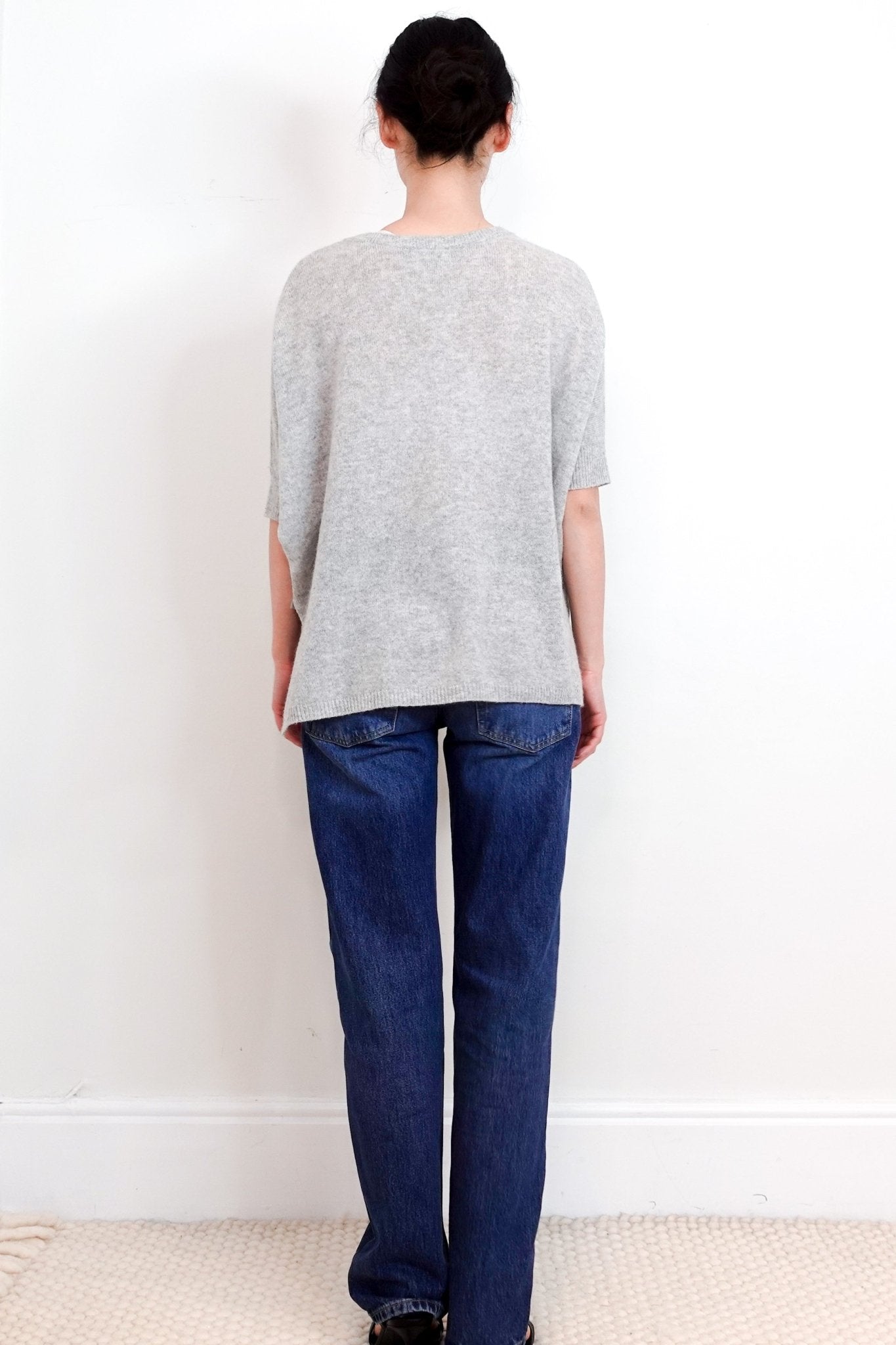 Brodie Grey Cashmere Short Sleeve Top RRP £400 | Authentic Preloved - Reloved Again
