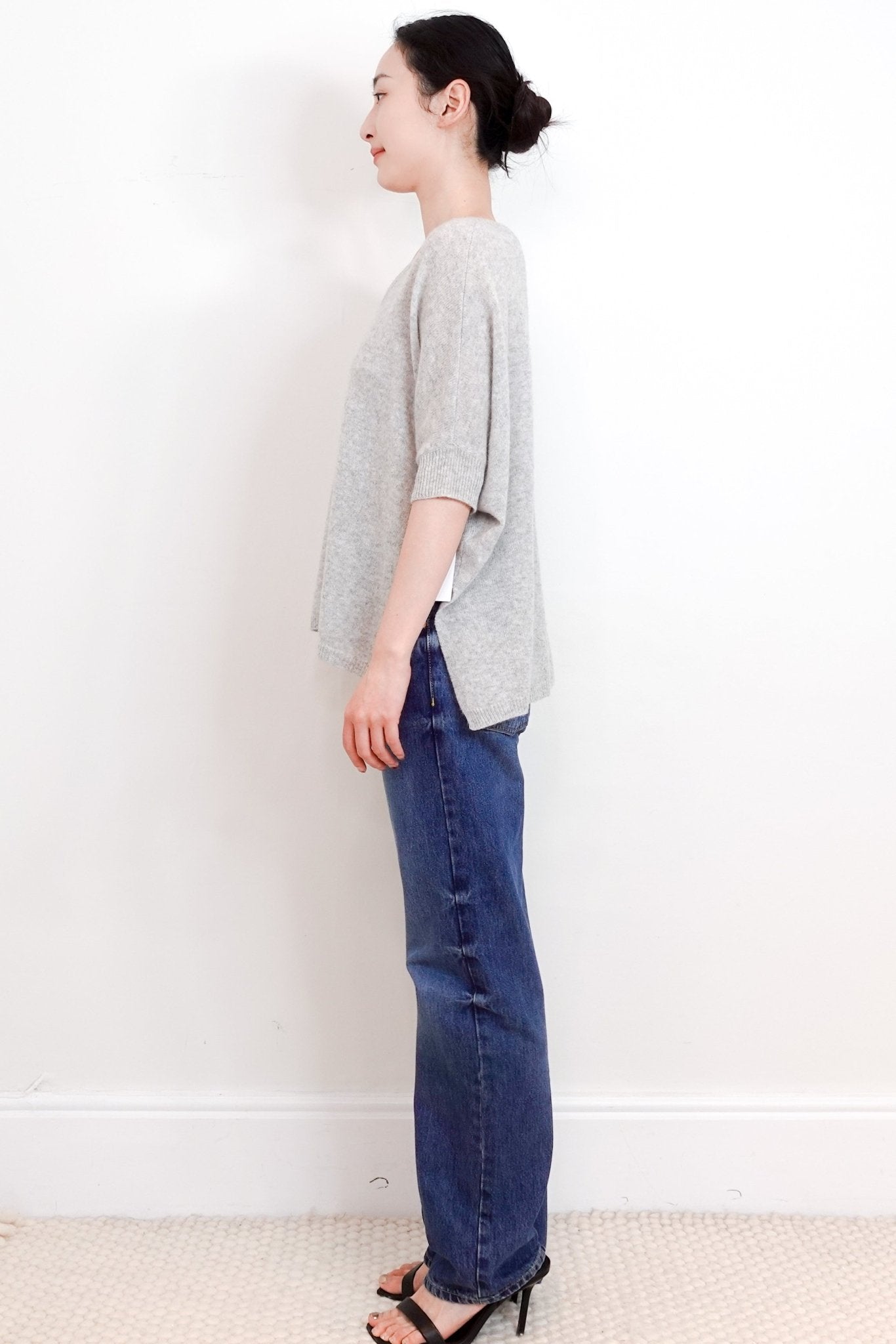 Brodie Grey Cashmere Short Sleeve Top RRP £400 | Authentic Preloved - Reloved Again