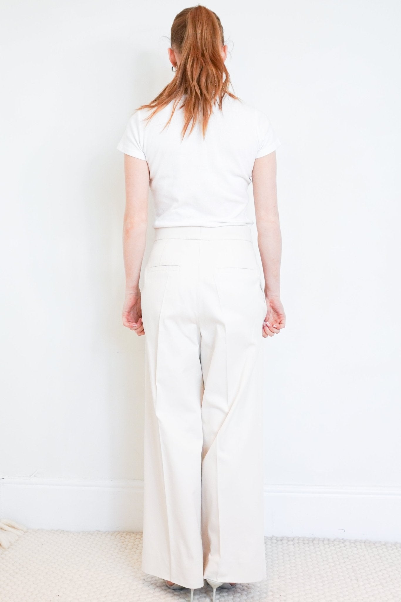 Brunello Cucinelli Cream Wide Leg Trousers RRP £1300 | Authentic Preloved (Final Sale) - Reloved Again