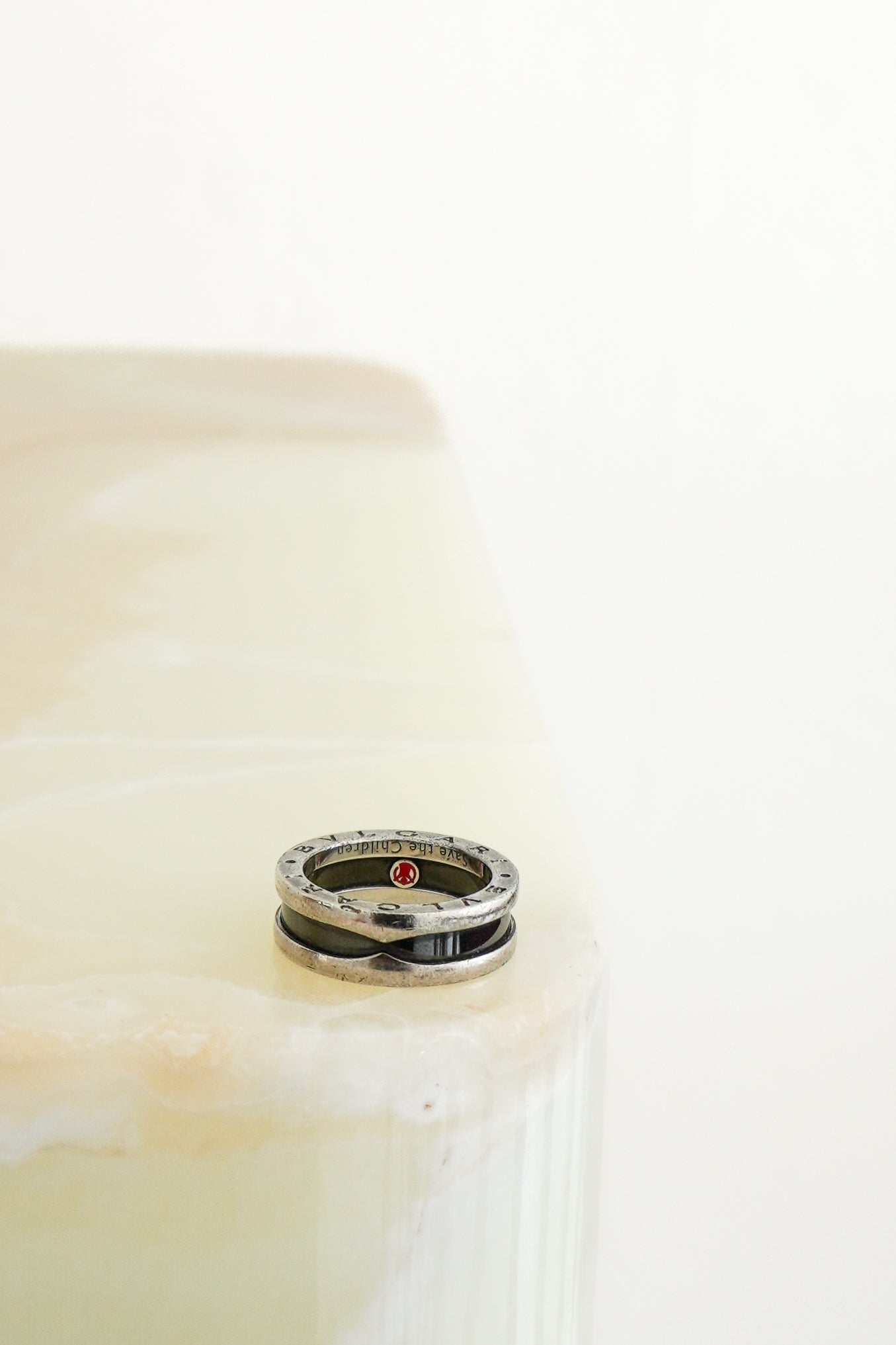 Bvlgari B.zero1 Save the Children Ring in Sterling Silver 925 front photo chelsea london