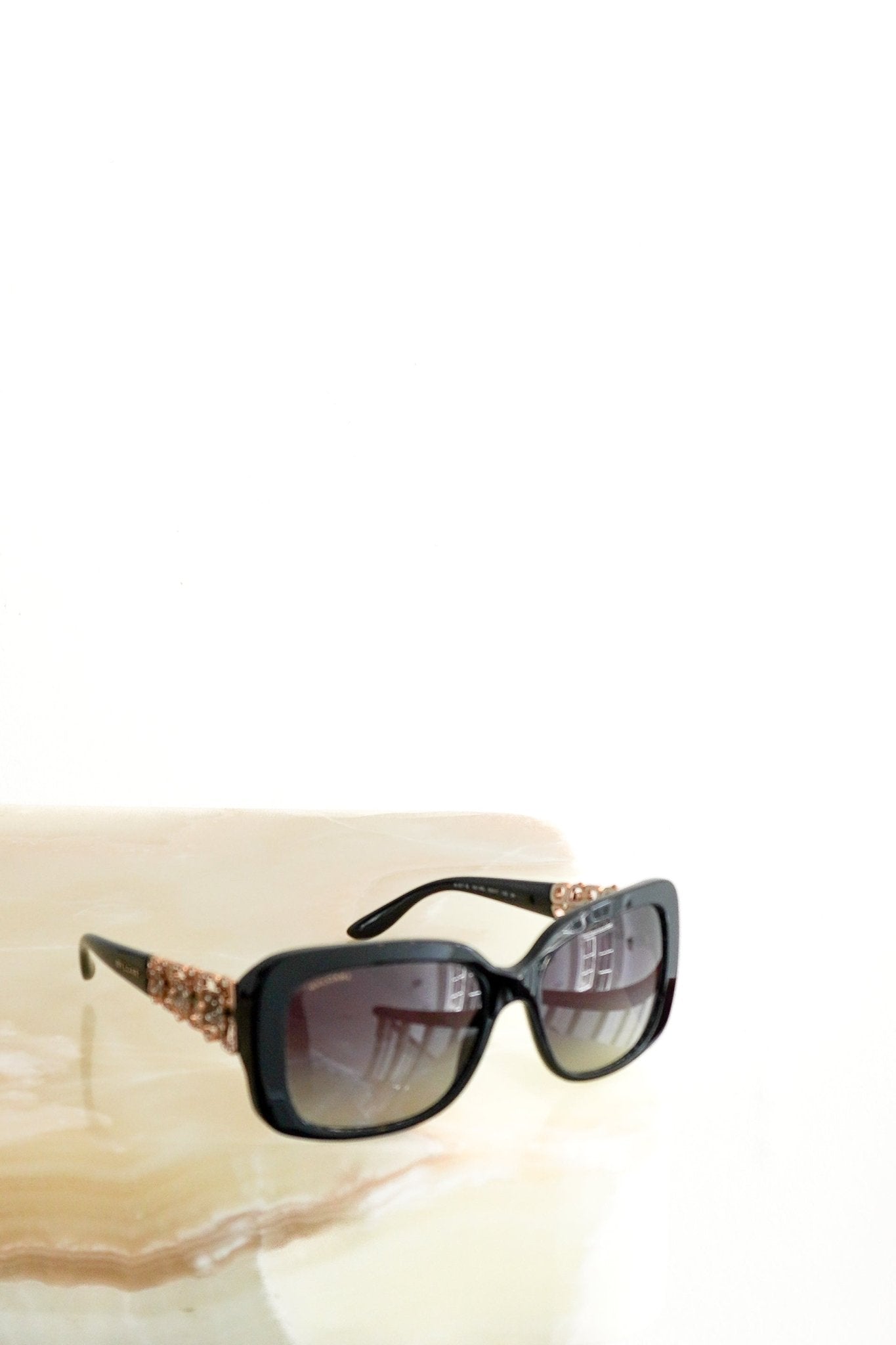 Bvlgari Black Giardini Italiani Embellished Sunglasses BV8167B (RRP £331) | Authentic Preloved FINAL SALE - Reloved Again