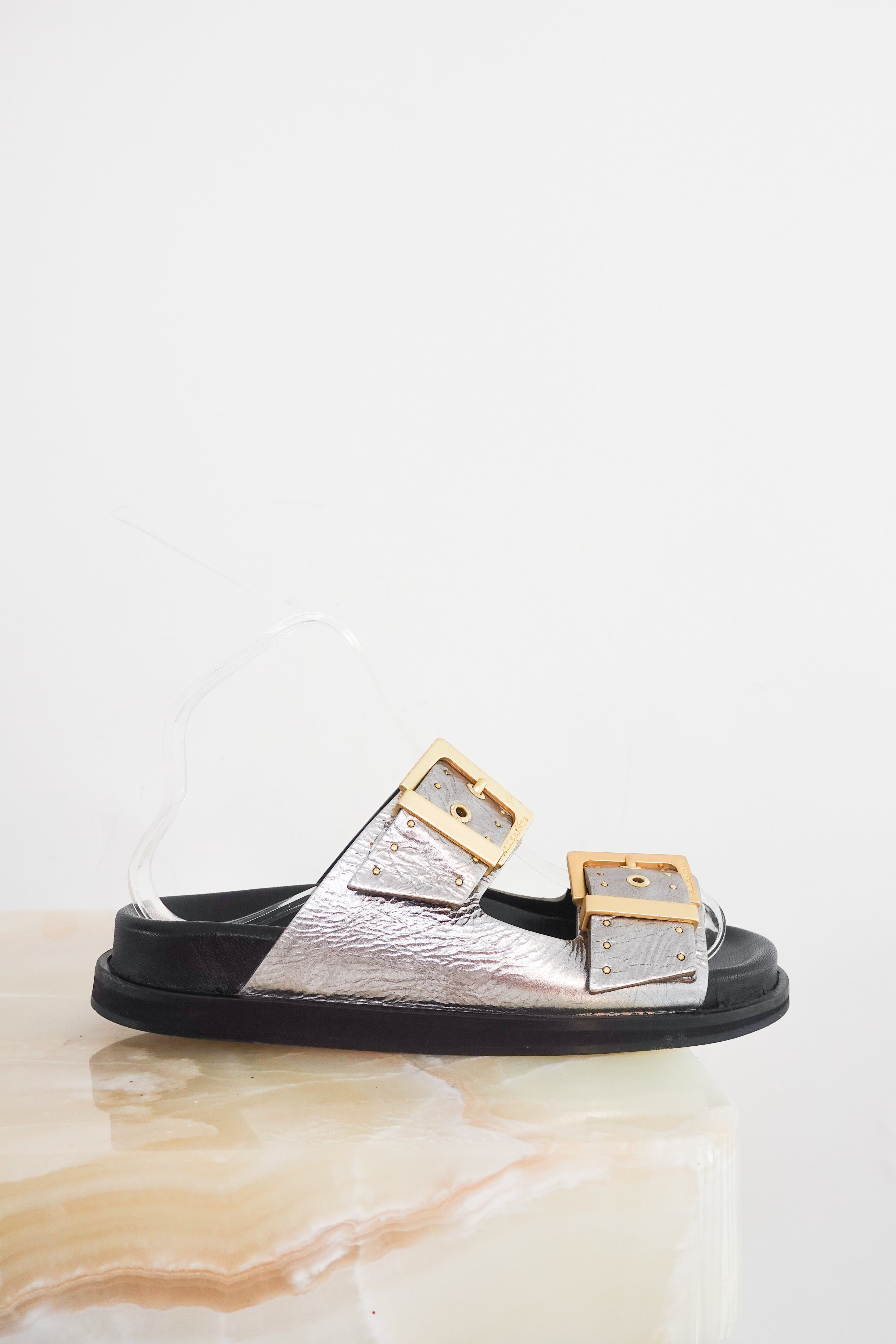 Metallic sandals RRP £150