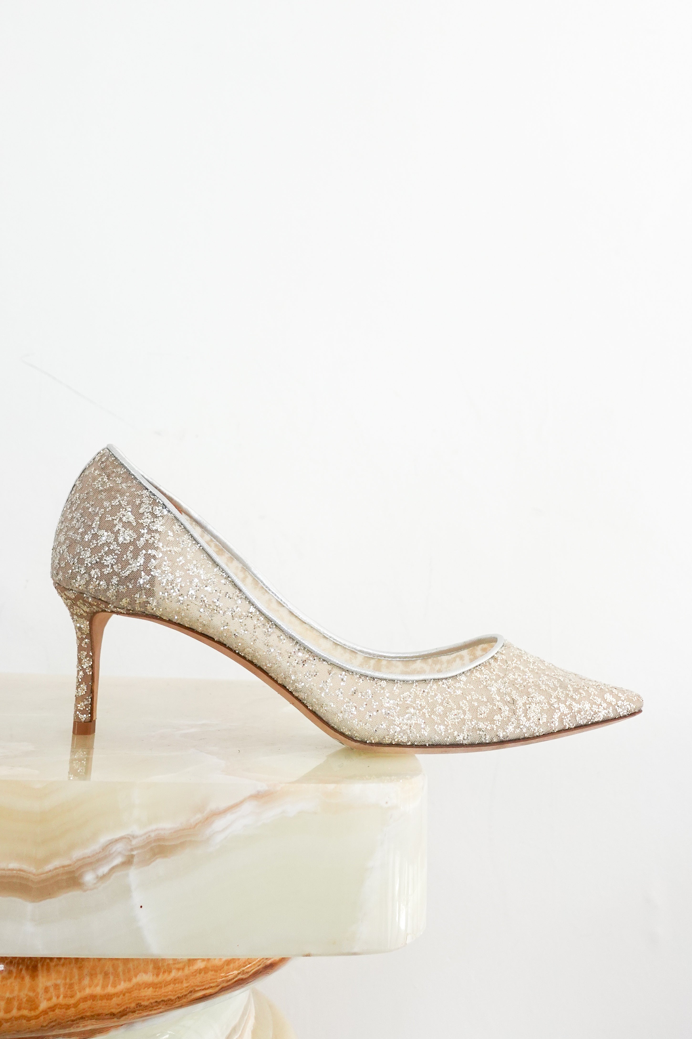 Romy glitter mid heel RRP £675