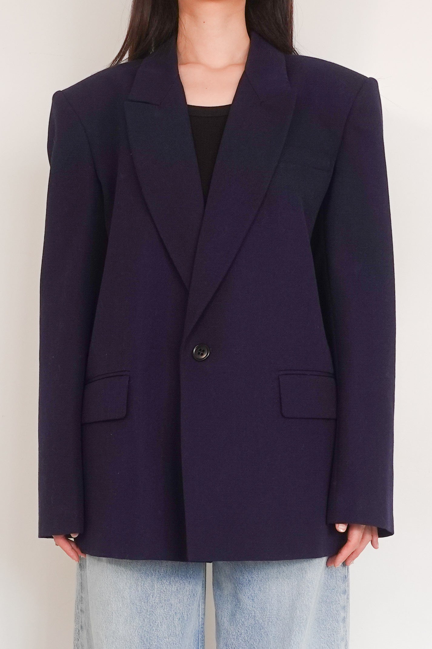 Navy wool blazer RRP £500