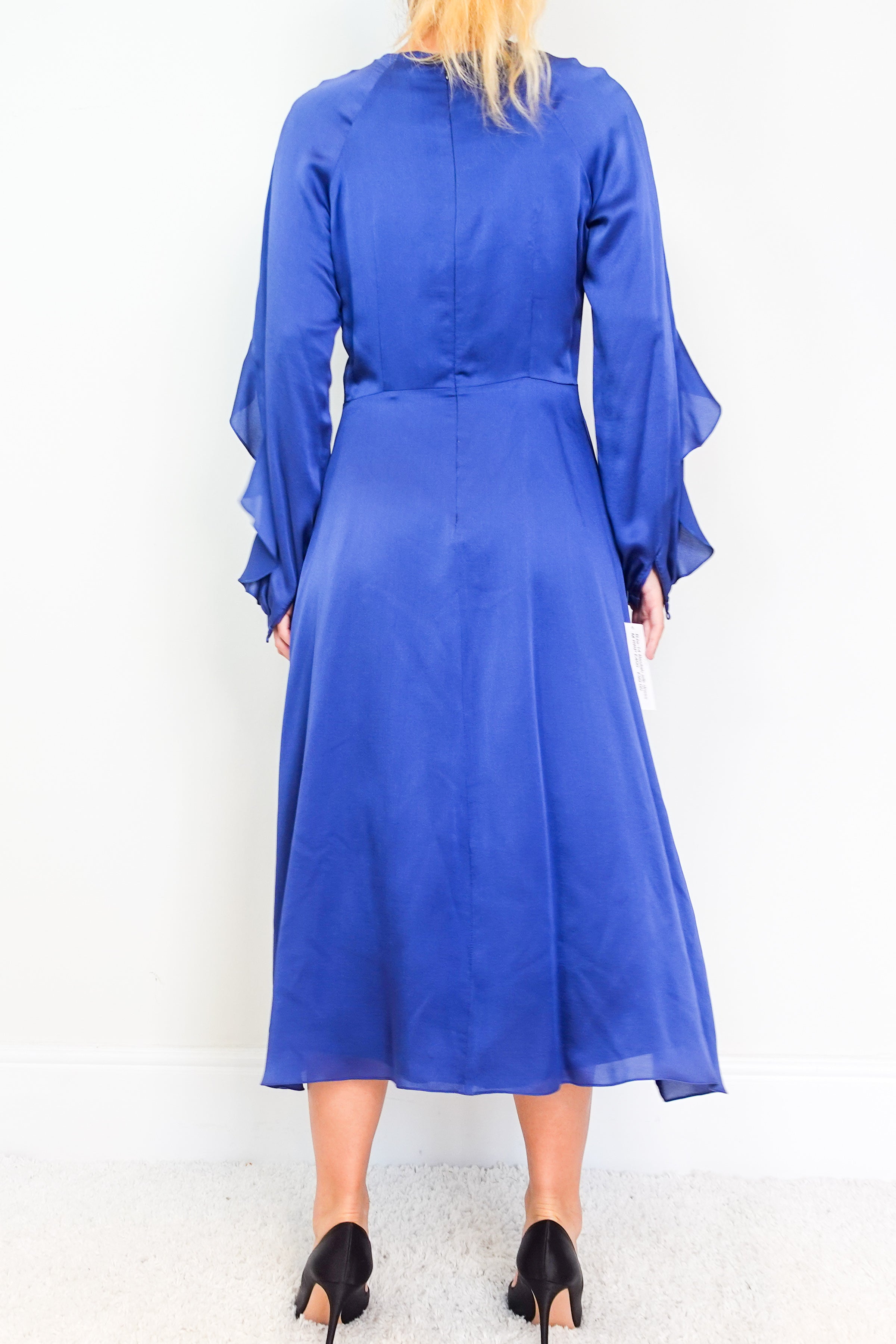 NEW Silk Ruffle Sleeve Dress RRP £495