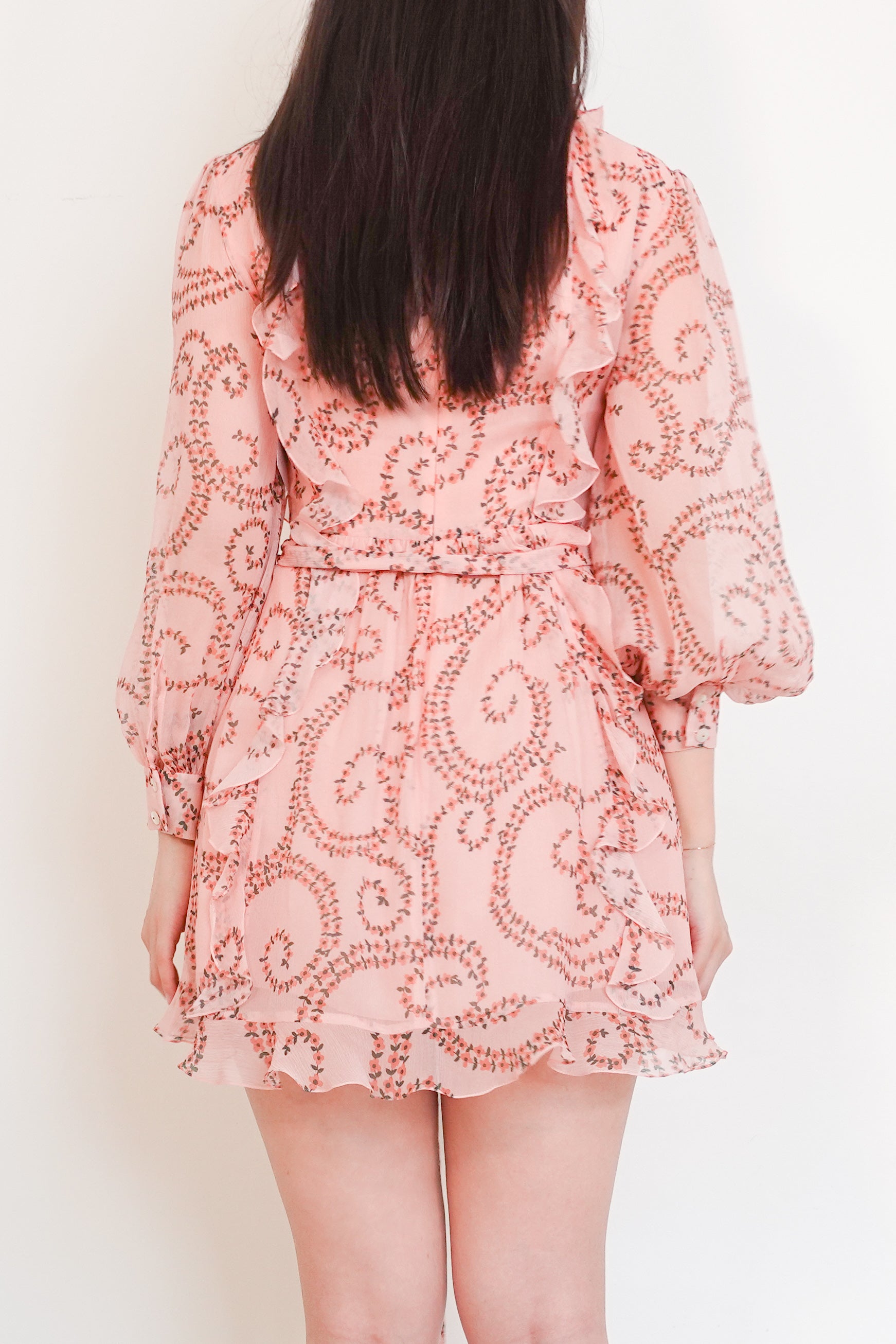 Pink floral mini dress RRP £300