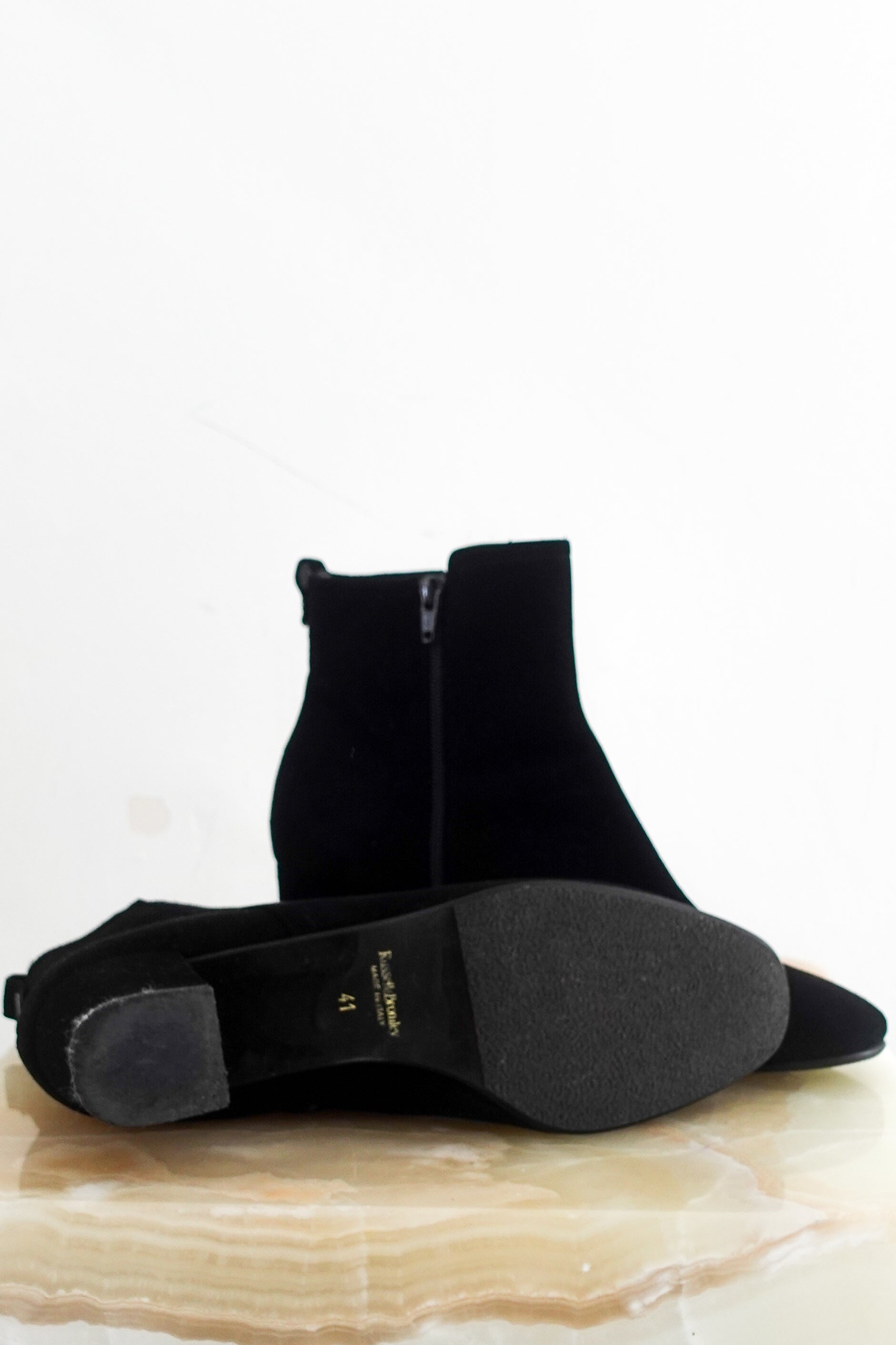 Suede black boots RRP £325