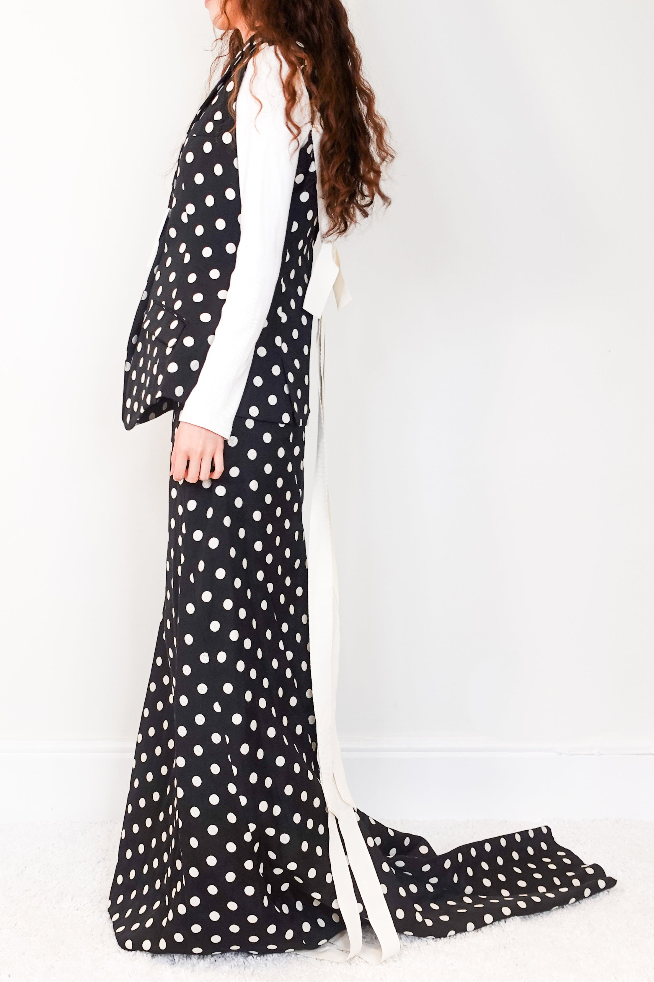 Polka dot skirt and jacket set RRP £2.2k