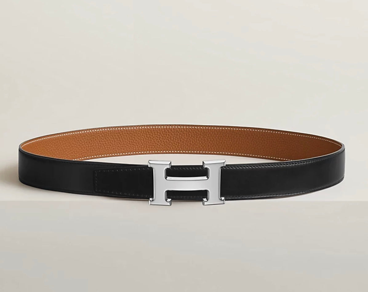 Hermes H Belt Reversible Belt with Palladium Hardware RRP £825 | Authentic Preloved FINAL SALE