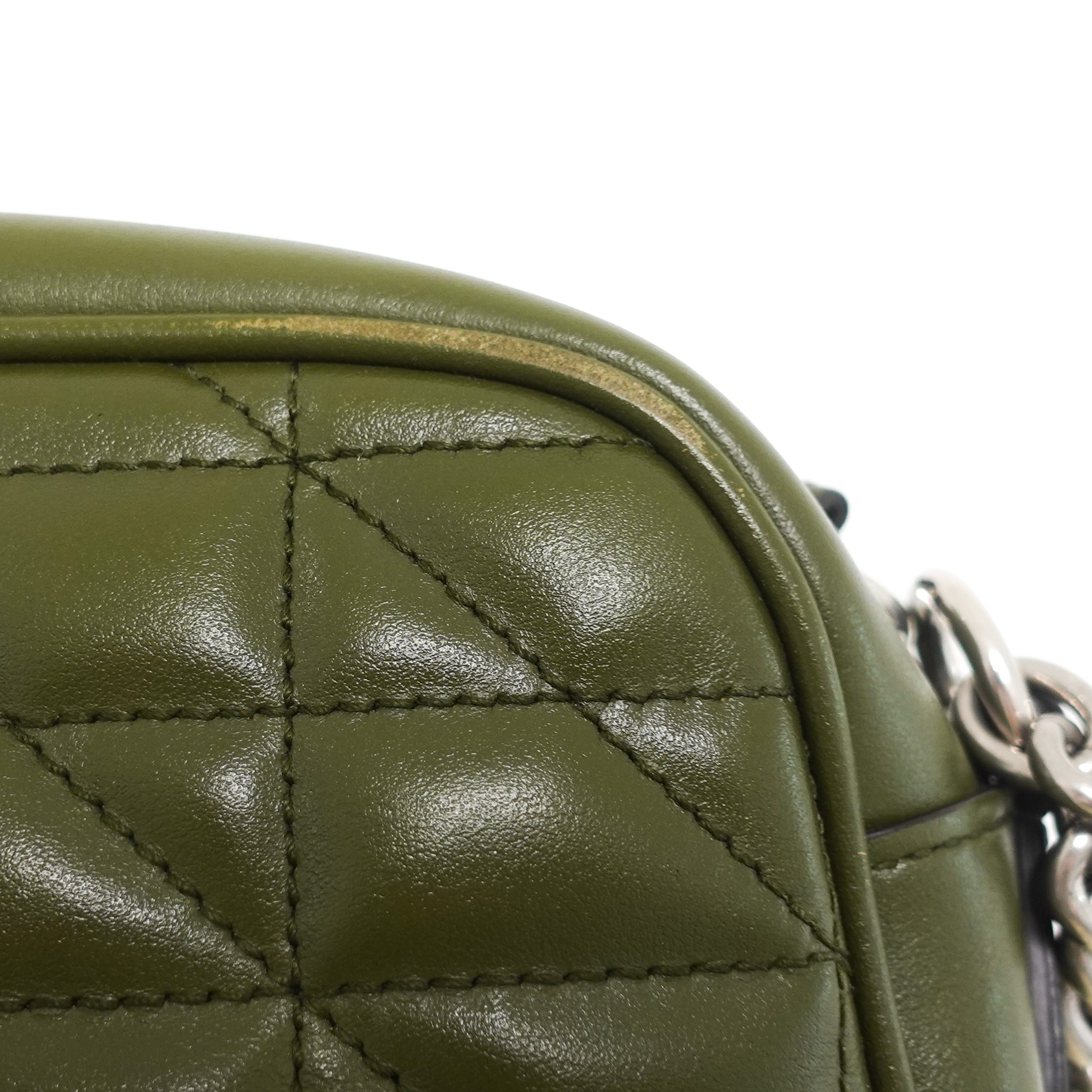 GG Marmont small shoulder khaki bag RRP £1390