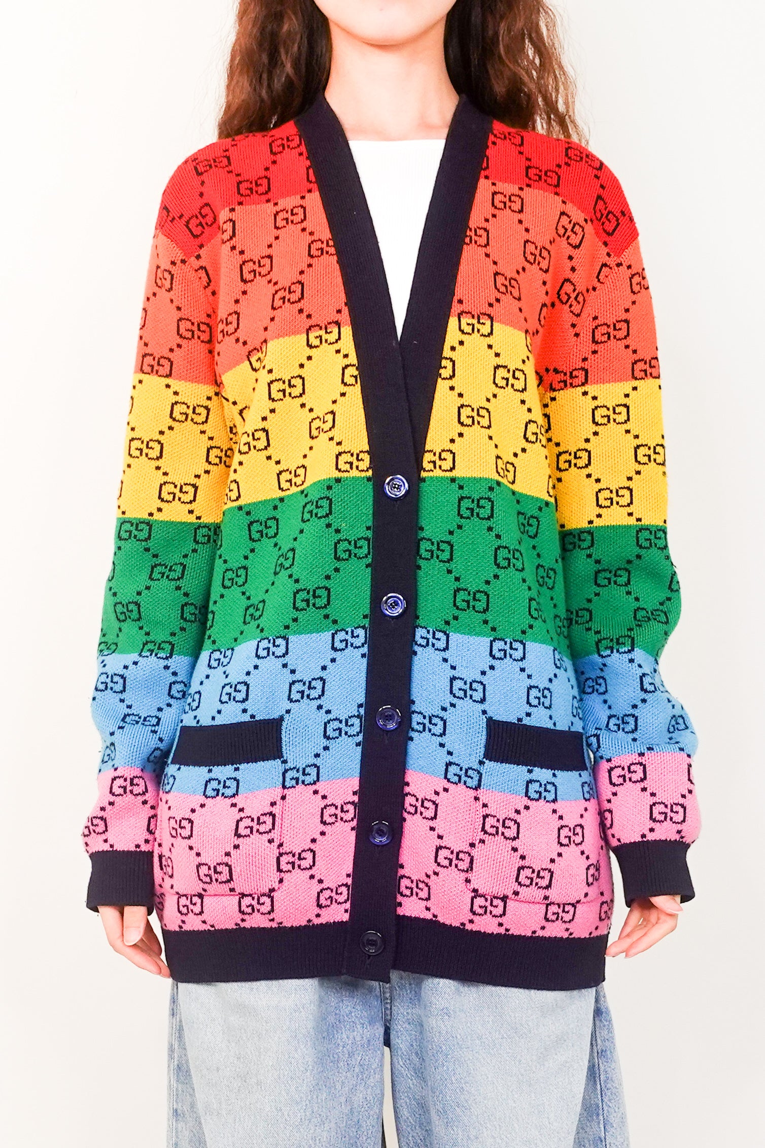 Colourful monogram cardigan RRP £1.4K