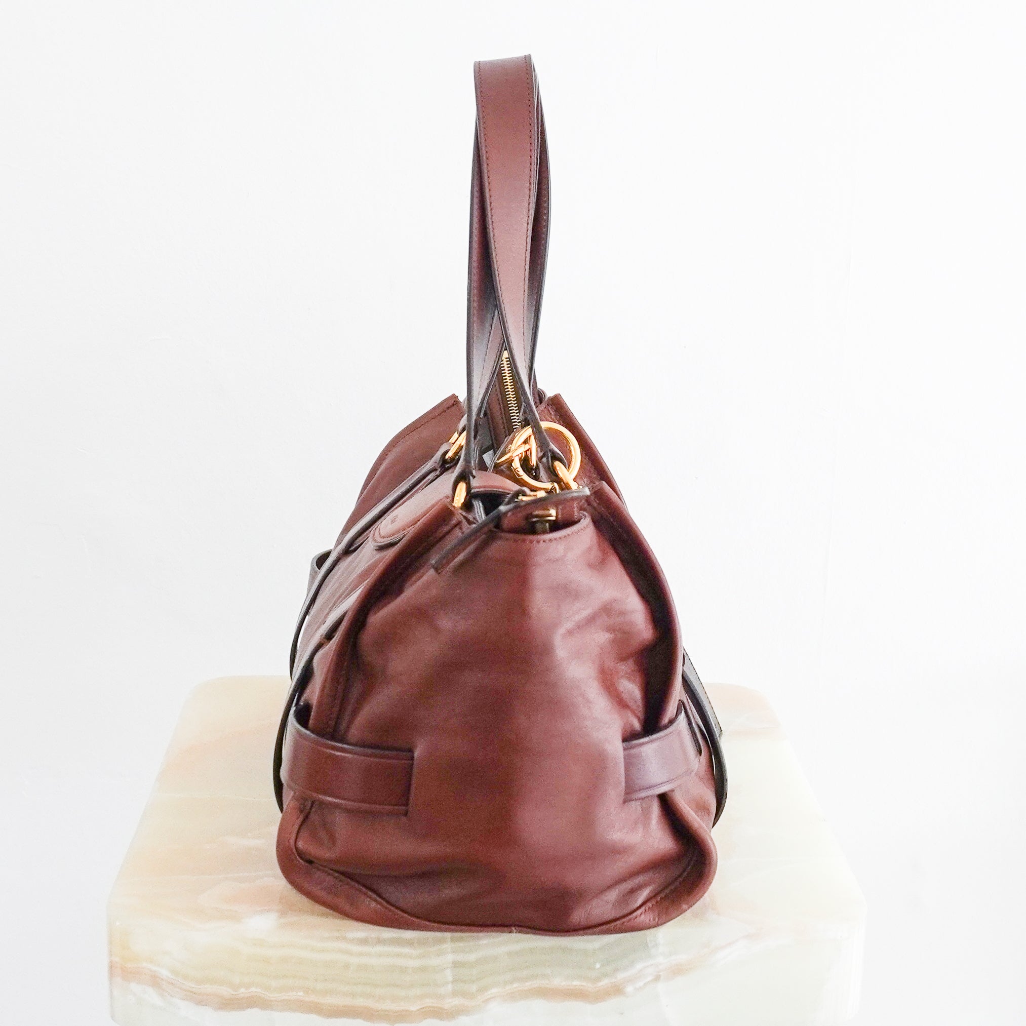 CURRENT SEASON Chloe Kerala Brown Large Leather Shoulder Bag (RRP £2390) | Authentic Preloved - Reloved Again