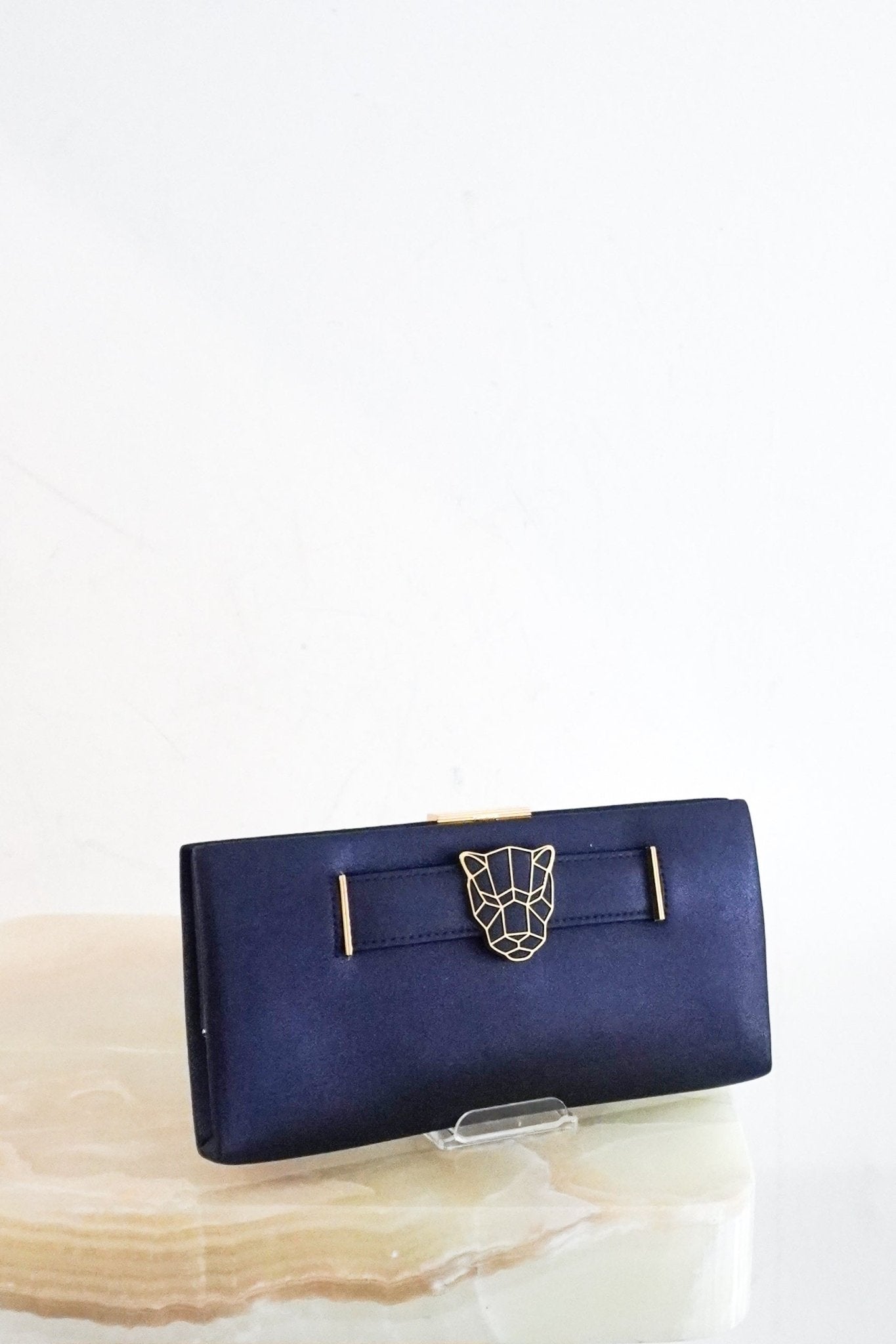 Cartier Navy Panthere De Cartier Leather Clutch RRP £2200 | Authentic Preloved - Reloved Again