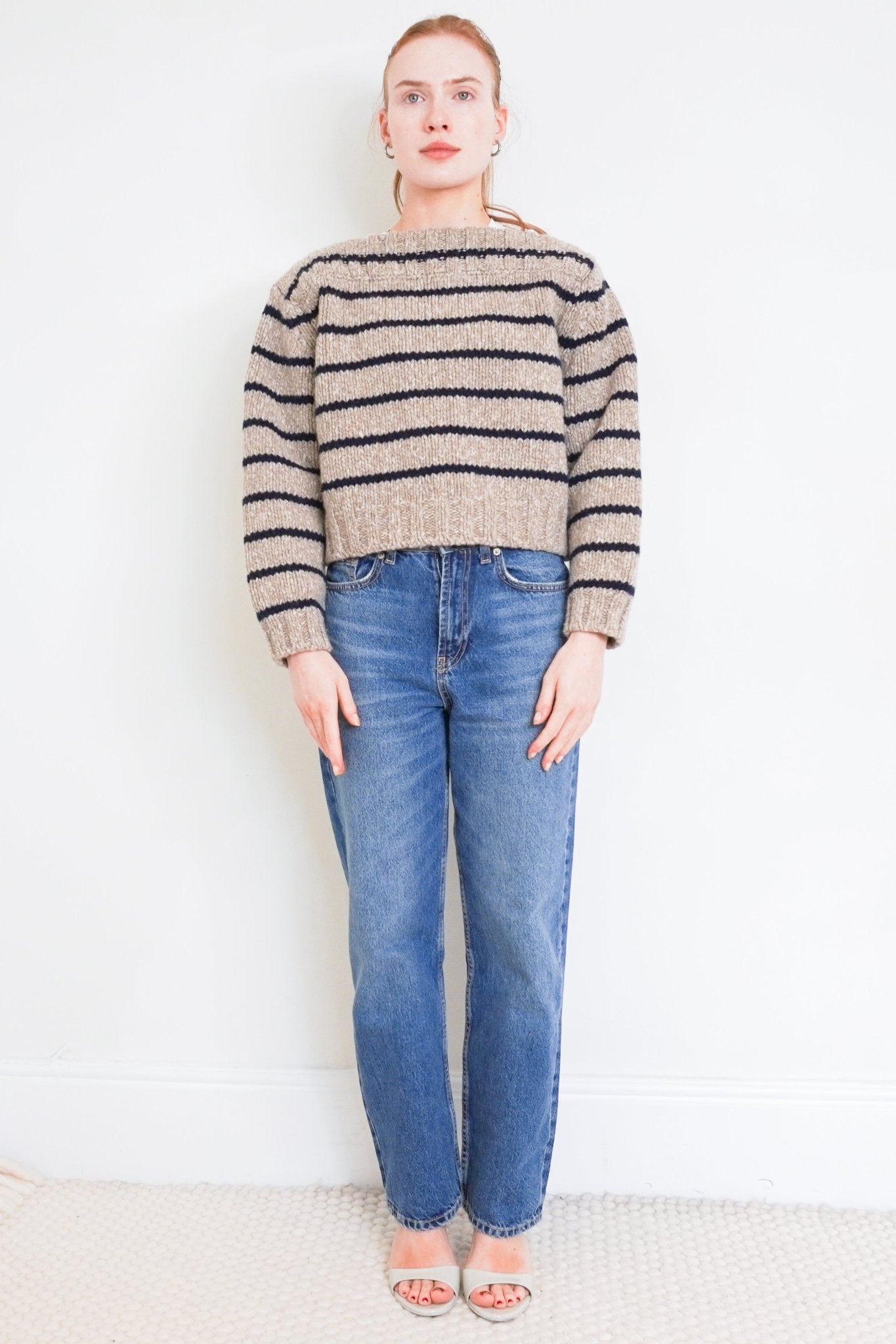 Celine-Beige-Striped-Wool-Jumper-front-picture-Chelsea-London