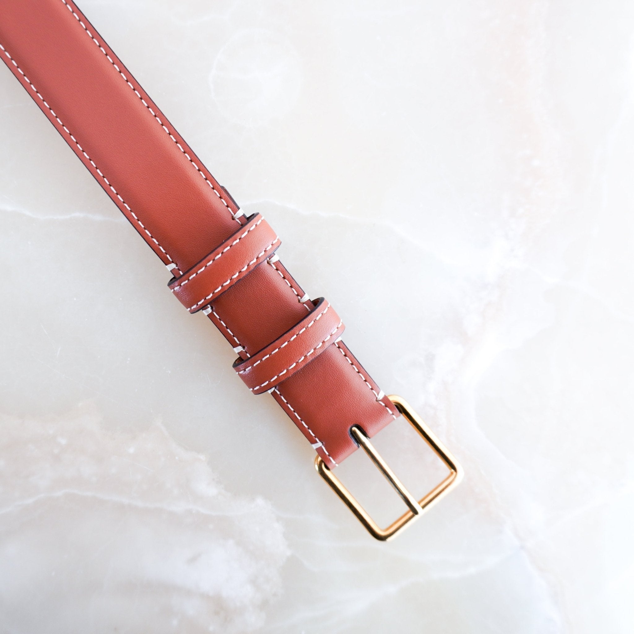 Celine Brown Leather Belt RRP £500 | Authentic Preloved FINAL SALE - Reloved Again