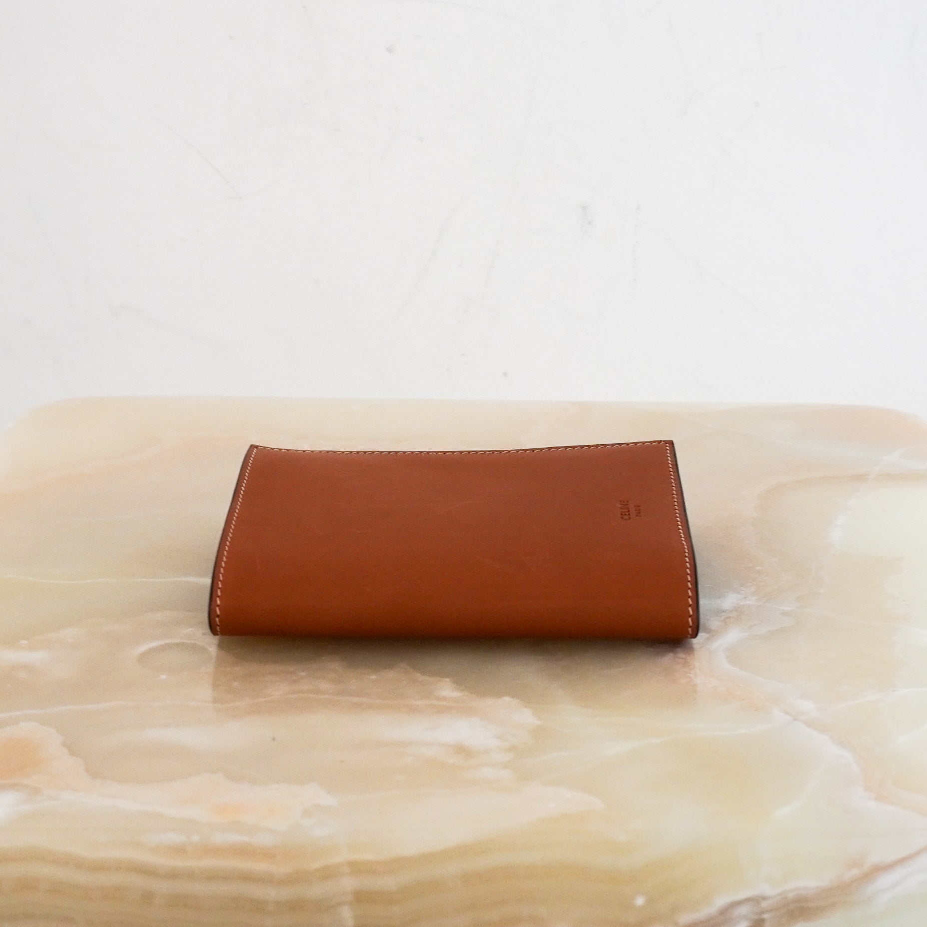 Celine Brown Leather Passport Holder RRP £280 | Authentic Preloved - Reloved Again