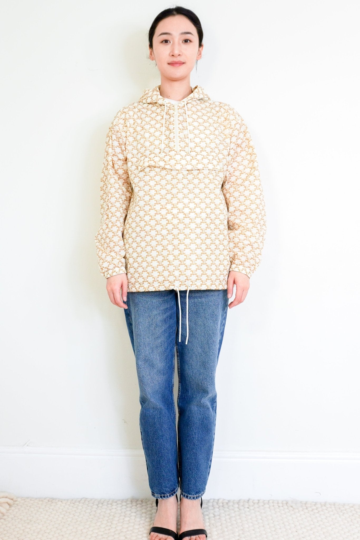 Celine Cream Triomphe Windbreaker Jacket RRP £1800 | Authentic Preloved - Reloved Again