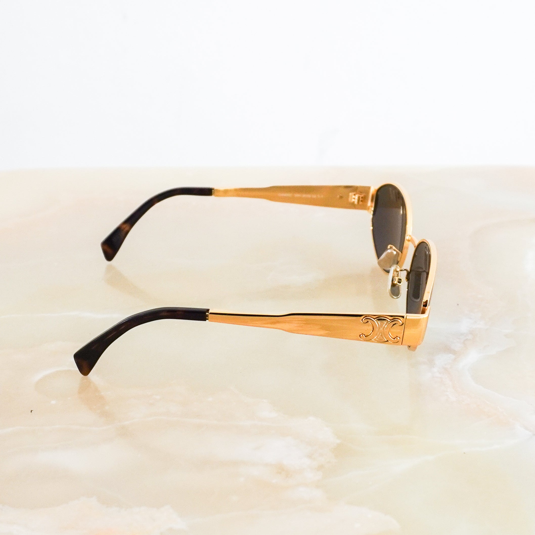 Celine Gold Triomphe Metal 01 Sunglasses RRP £470 | Authentic Preloved FINAL SALE - Reloved Again