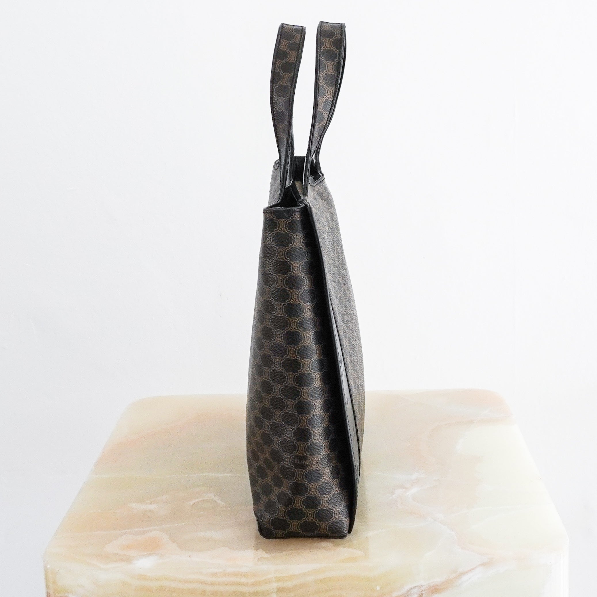 Celine Vintage Brown Macadam Monogram Tote | Authentic Preloved - Reloved Again