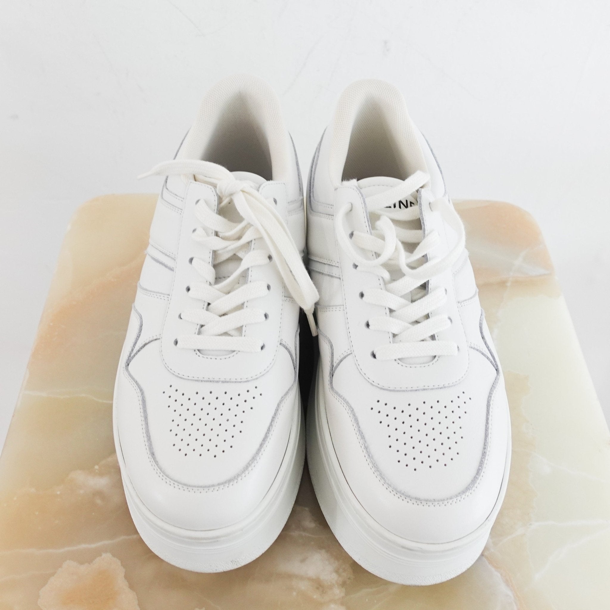NEW Celine White Leather Wedge Trainers RRP £670 | Authentic Preloved - Reloved Again