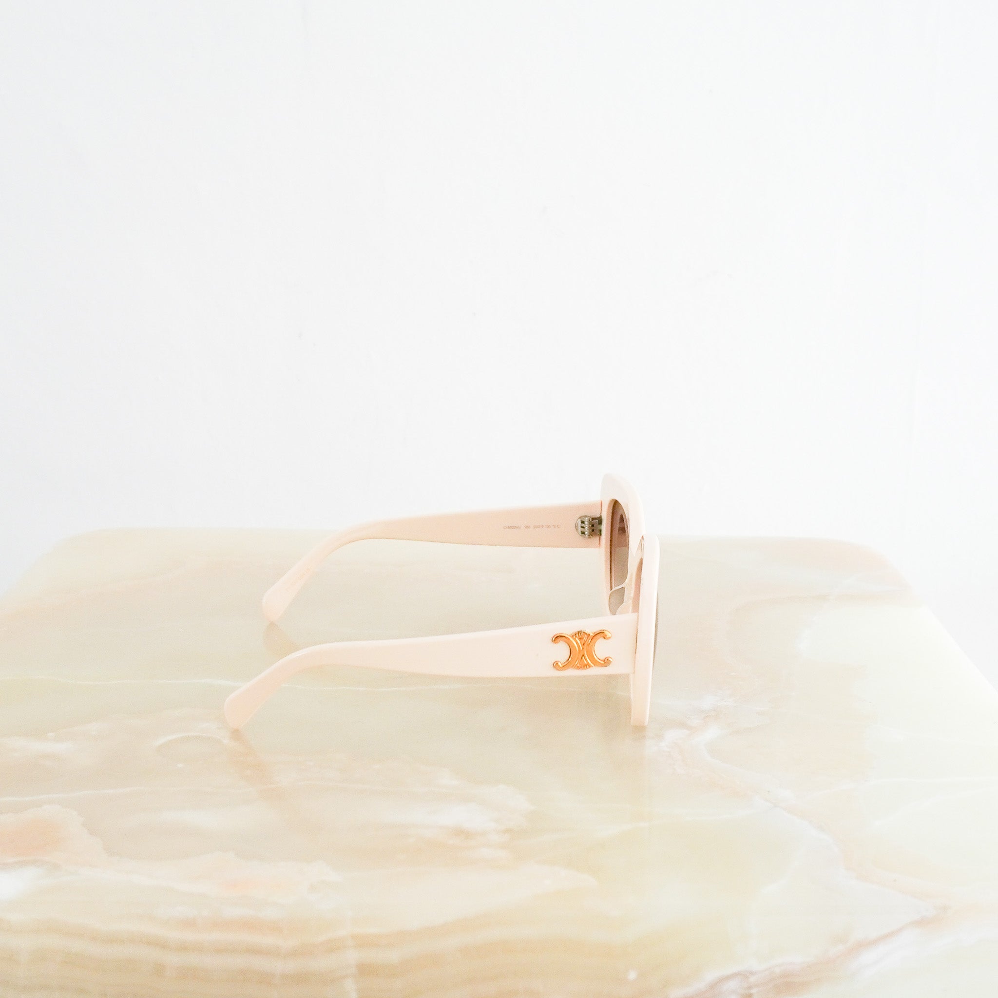 Celine-White-Oval-Sunglasses-Side-Picture