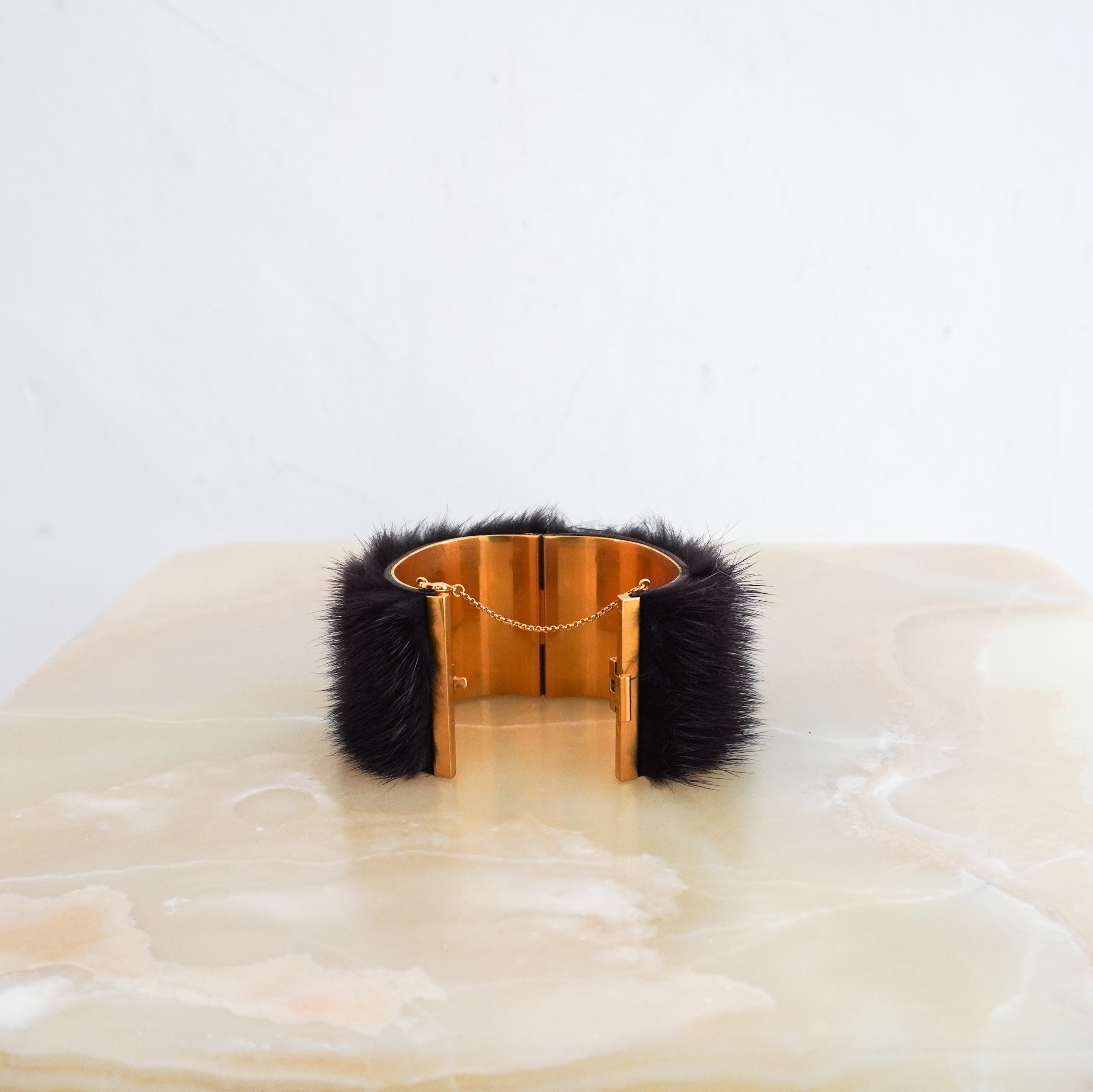 Celine-by-Pheobe-Philo-Mink-Bracelet-open-picture-Chelsea-London