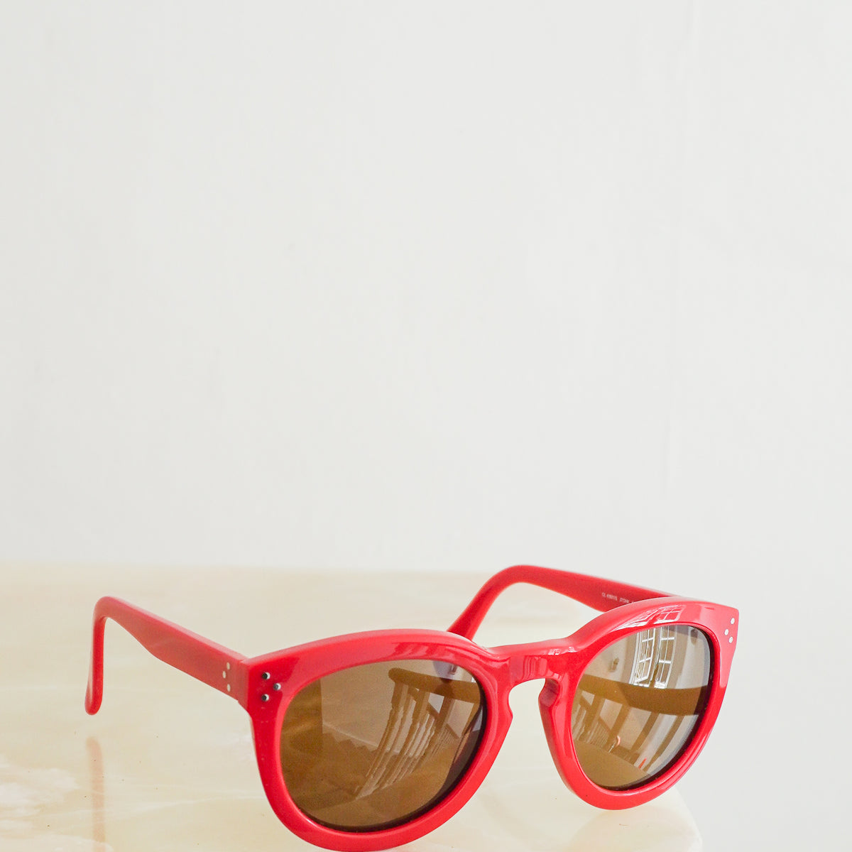 CELINE 56mm Round Sunglasses Red Shiny Red Celine Triomphe Cat-Eye Sunglasses - Bergdorf Goodman main image 2