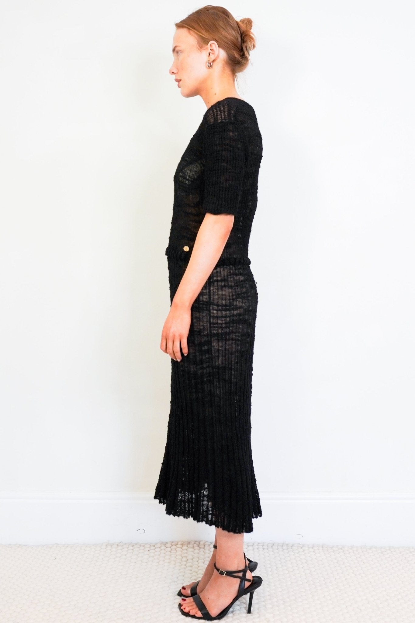 Chanel-AW-2016-Sheer-Black-Ribbed-Dress-side-picture-Chelsea-London