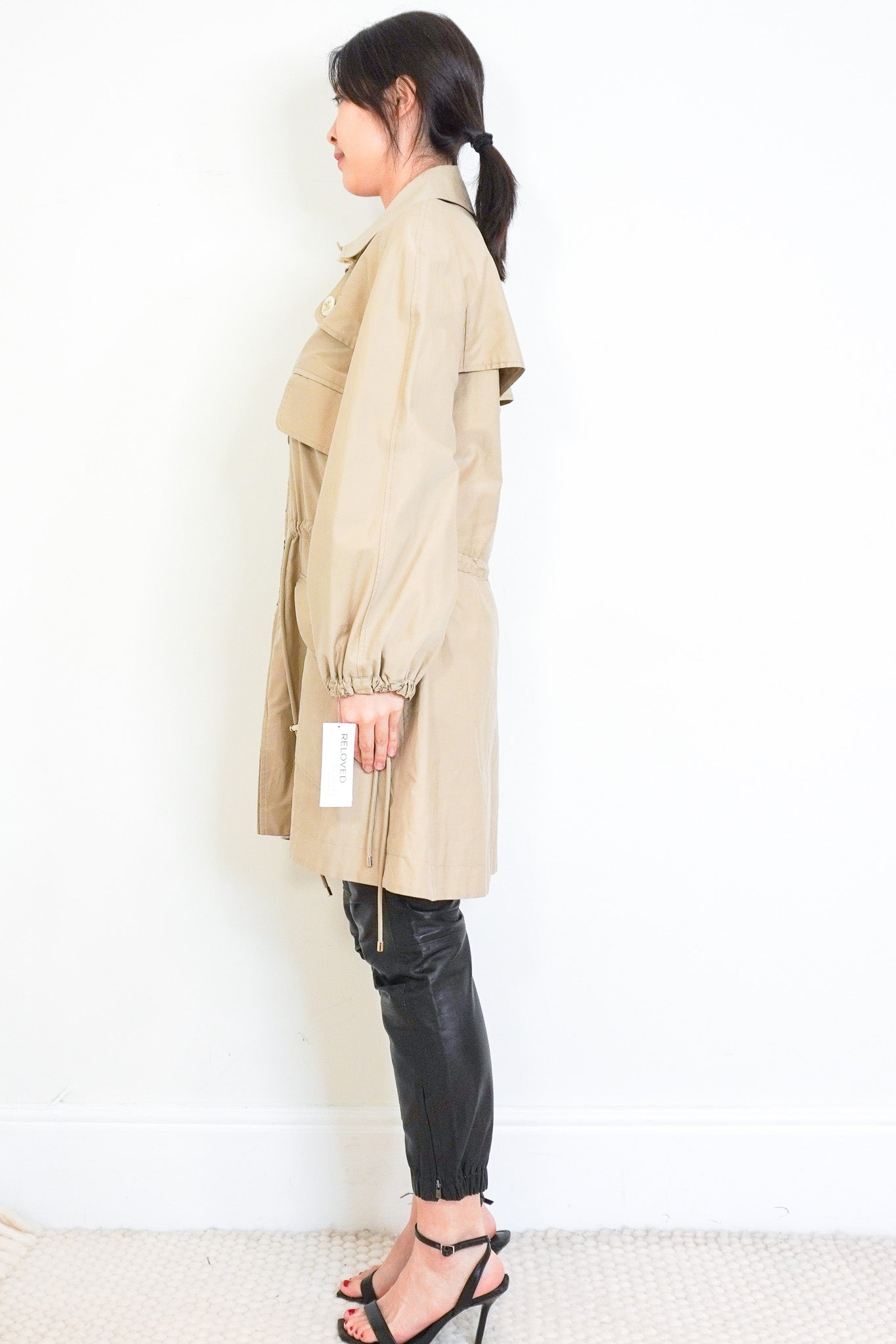 Chanel-Beige-zip-up-Utility-Jacket-with-Iconic-Chain-Belt-side-picture