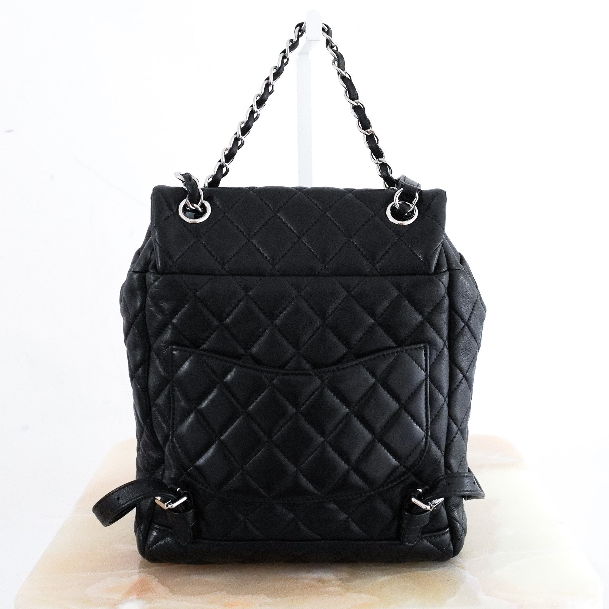 Chanel Black Lambskin Quilted Small Urban Spirit Backpack | Authentic Preloved - Reloved Again