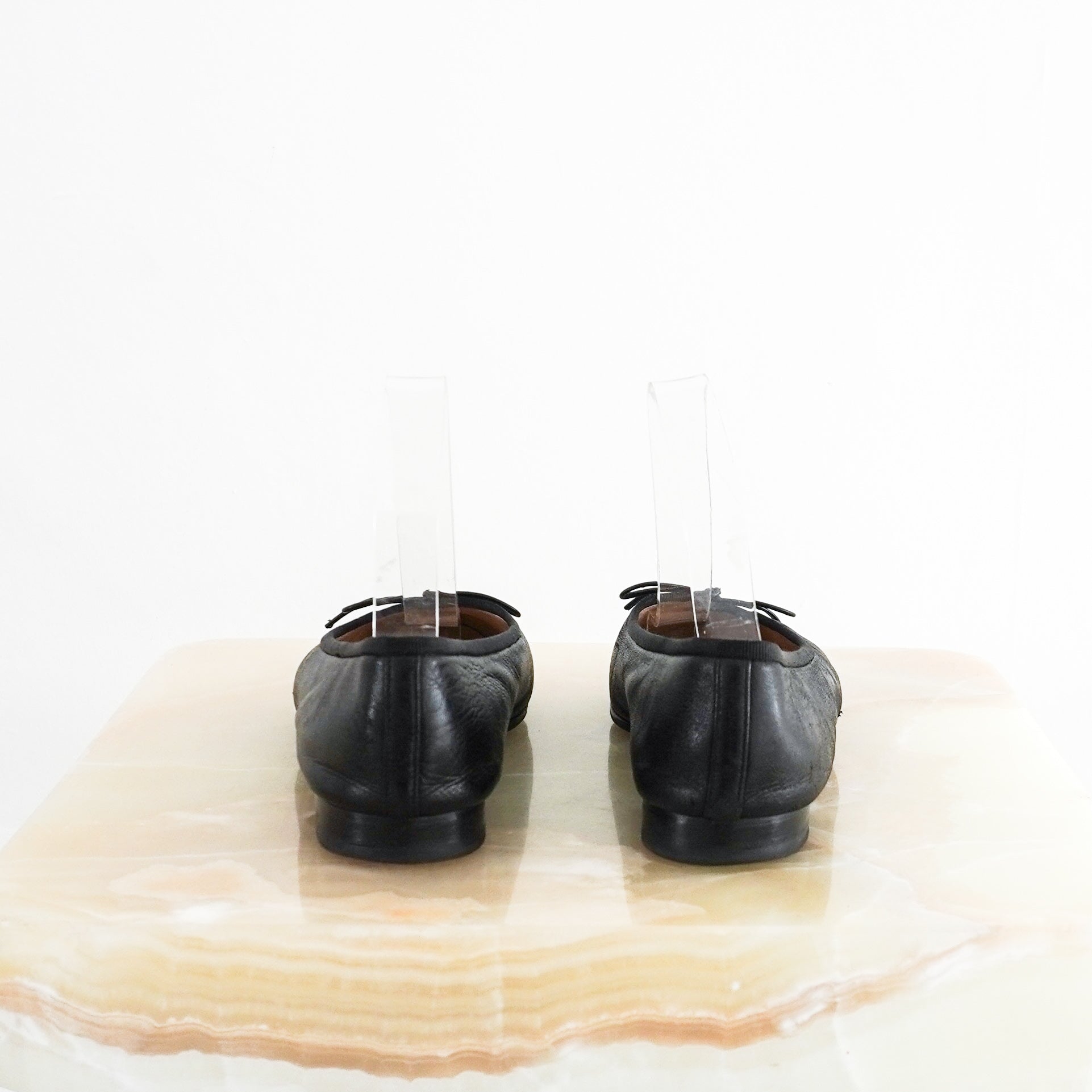 Chanel-Black-Leather-Ballet-Flats-back-picture-Chelsea-London