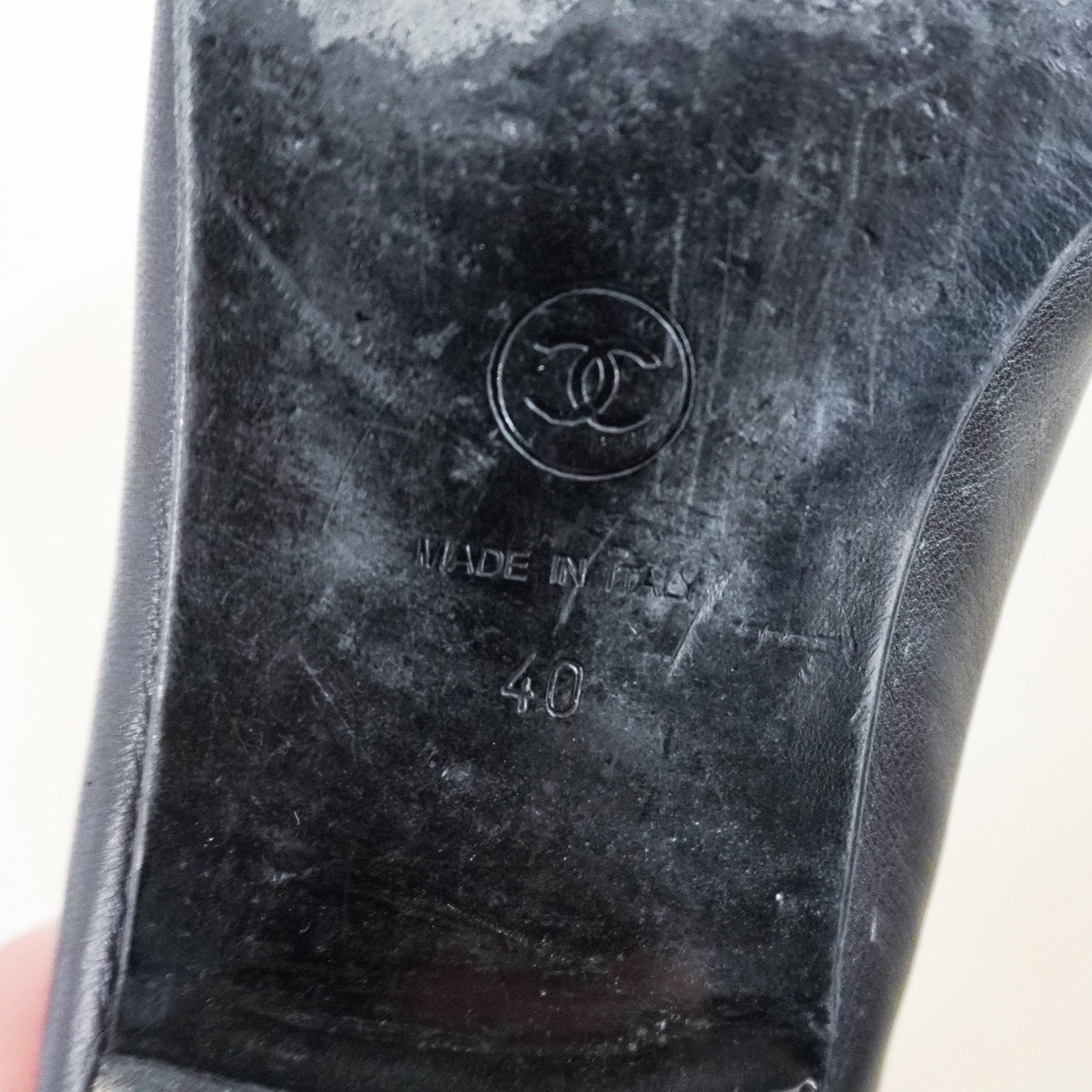 Chanel Black Leather CC Ballet Flats RRP £800 | Authentic Preloved - Reloved Again
