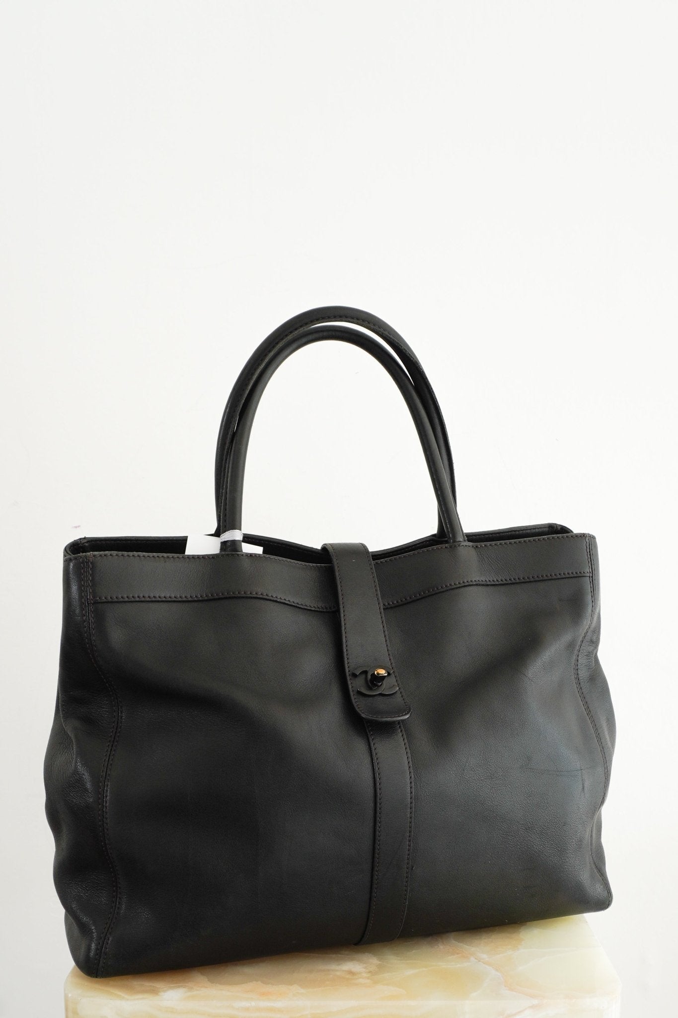 Chanel Black Leather Slouch Tote bag | Authentic Preloved - Reloved Again